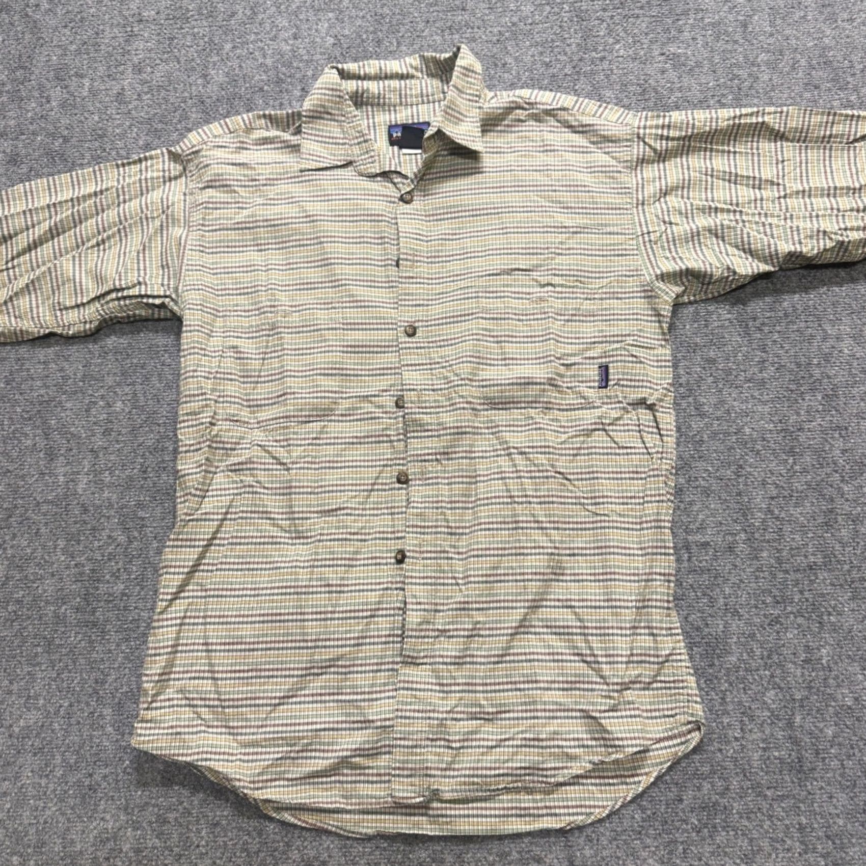 Patagonia Patagonia Pima Cotton Shirt Mens M Blue Plaid Long Sleeve Button Up Size US M / EU 48-50 / 2 - 7 Thumbnail