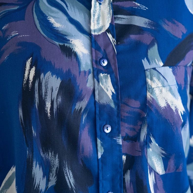 Kenzo KENZO Vintage blue tulip shirt for men Size US L / EU 52-54 / 3 - 4 Thumbnail