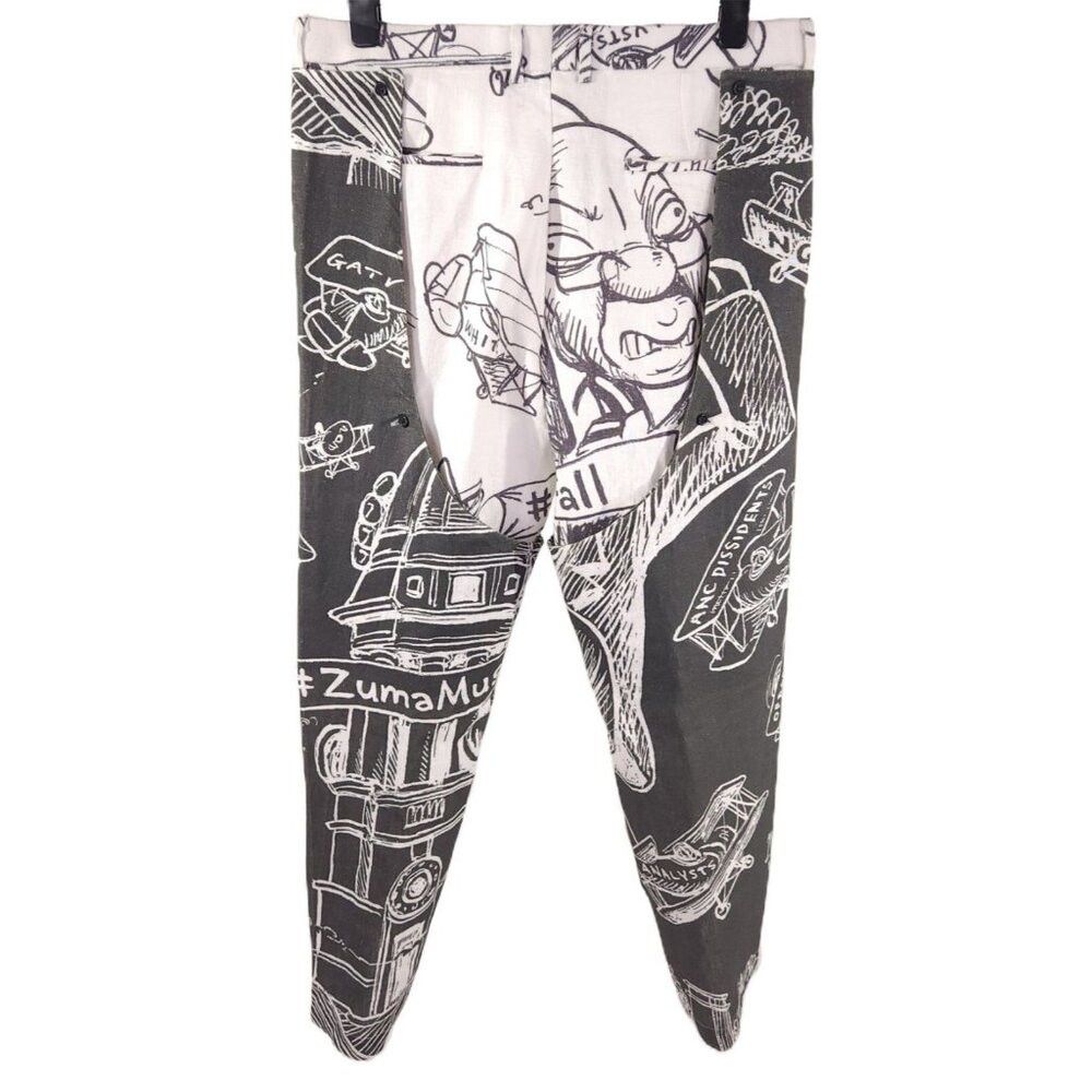 Thebe Magugu Thebe Magugu Chaps Trousers Size XL Mens Gray White Size US 36 / EU 52 - 4 Thumbnail