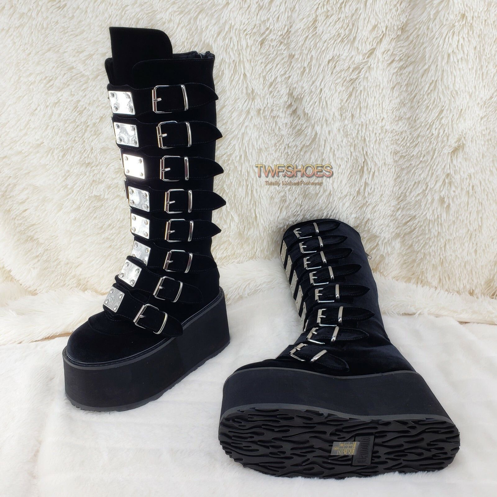 Other DEMONIA Damned 318 Multi Strap Goth Punk Rock Platform Boot Size US 11 / IT 41 - 2 Thumbnail