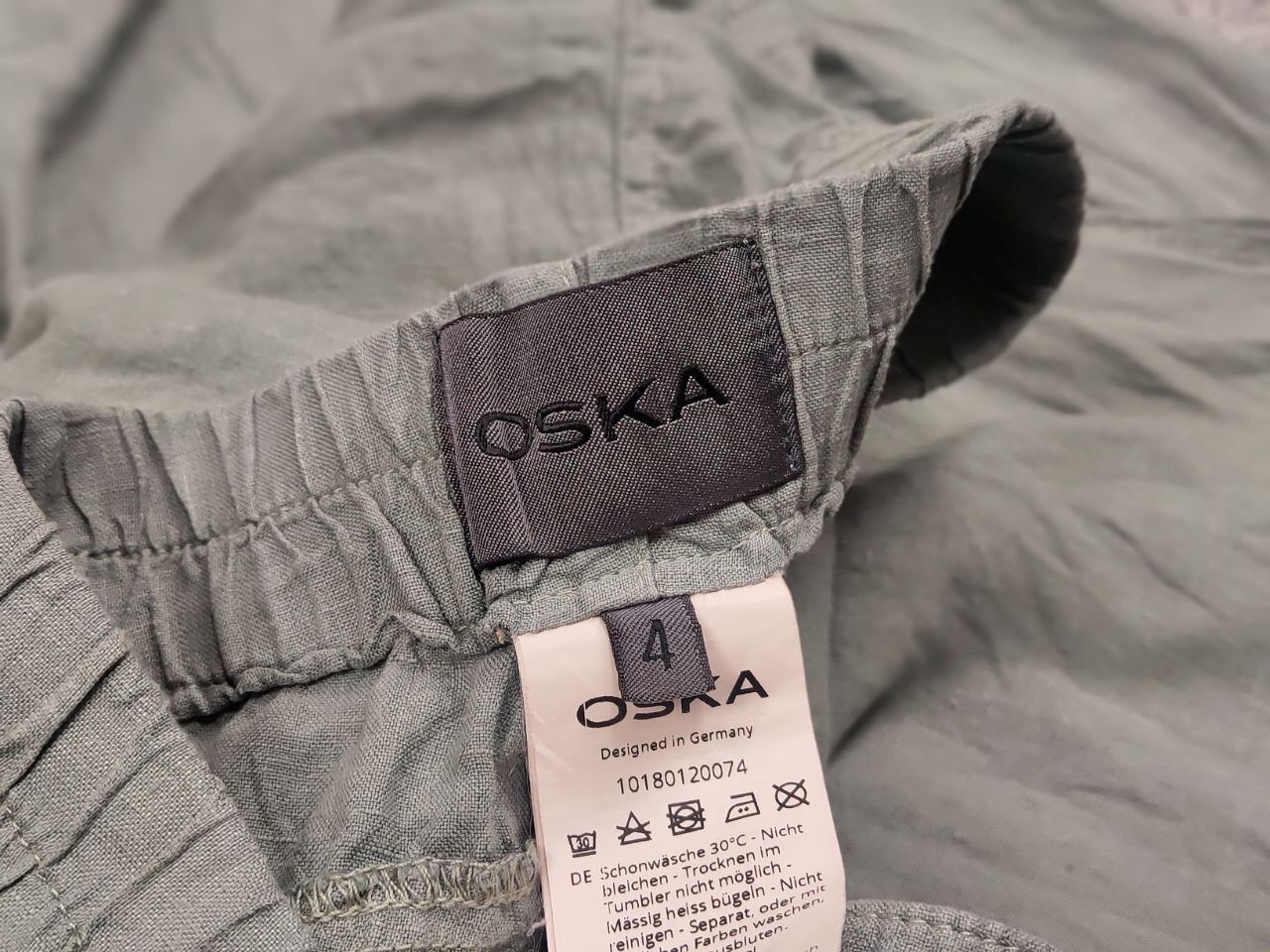 OSKA Oska Germany Design Linen pistachio color Light Baggy Pants Size 32" / US 10 / IT 46 - 15 Thumbnail