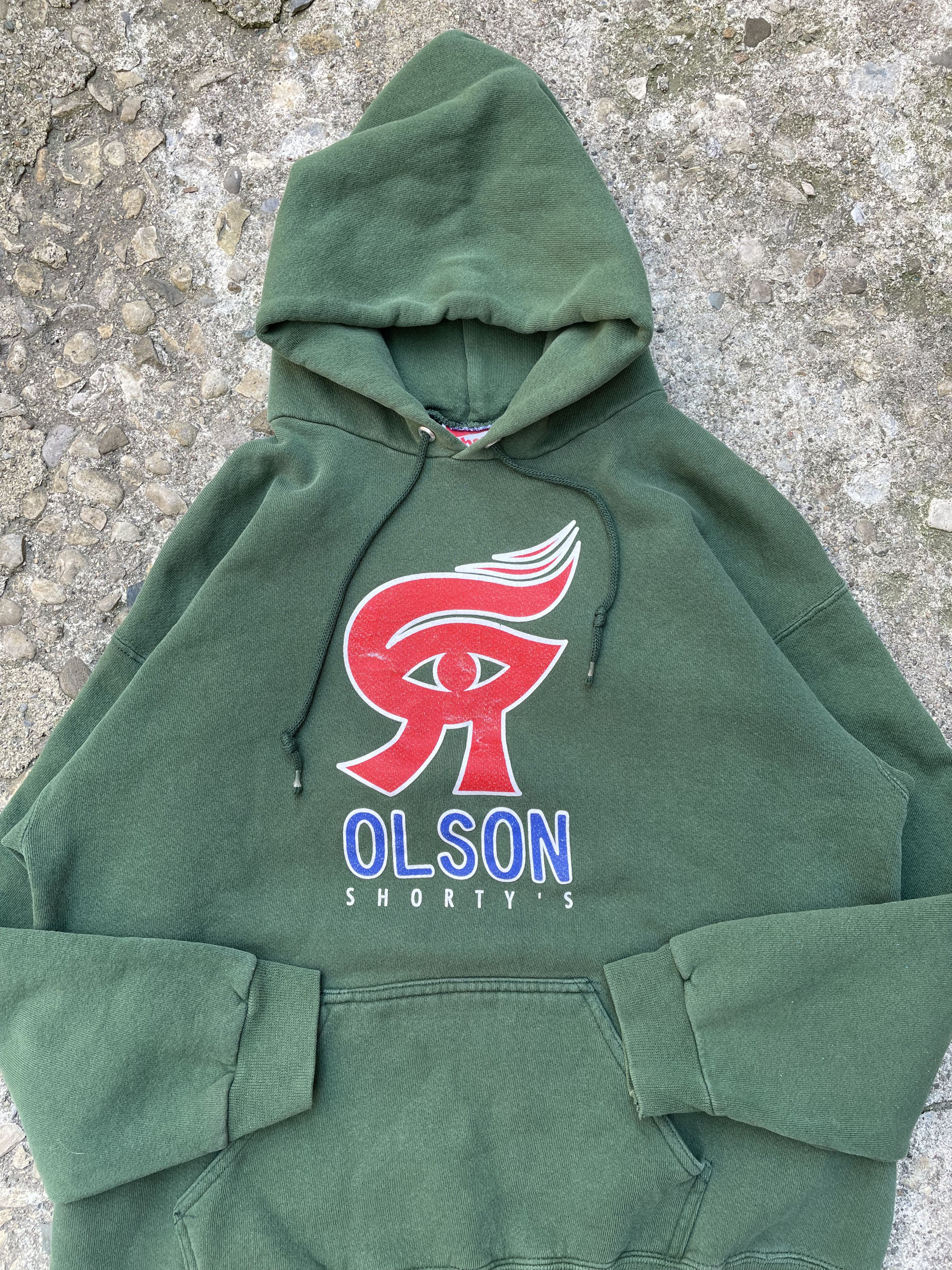 Shorty's Skateboards × Vintage VTG 1990's Shorty's Skateboards Steve Olson Graphic Hoodie Size US M / EU 48-50 / 2 - 3 Thumbnail