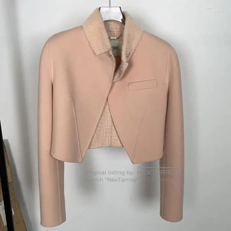 Fendi Fendi Pink Cashmere Women's Jacket . Size M / US 6-8 / IT 42-44 - 1 Thumbnail