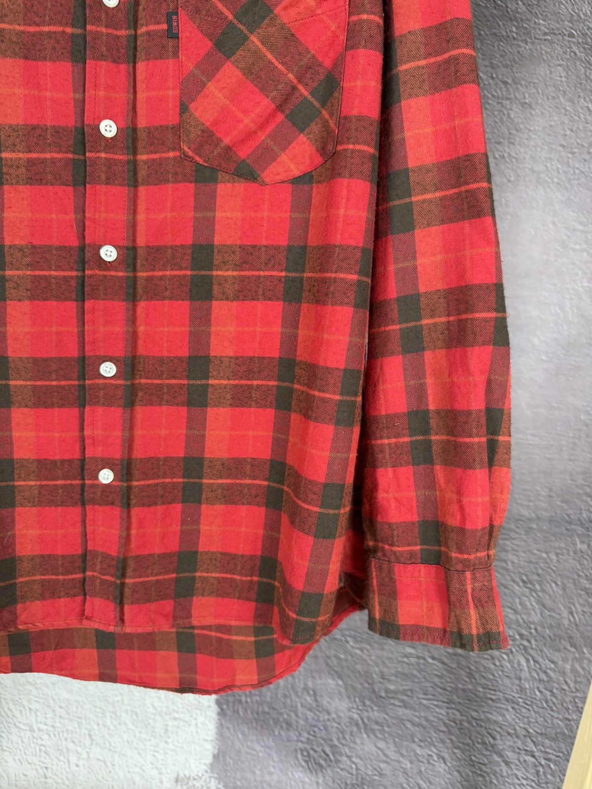Edwin × Japanese Brand Edwin Wildfire Japan checkered flannel long sleeve shirt Size US L / EU 52-54 / 3 - 5 Thumbnail