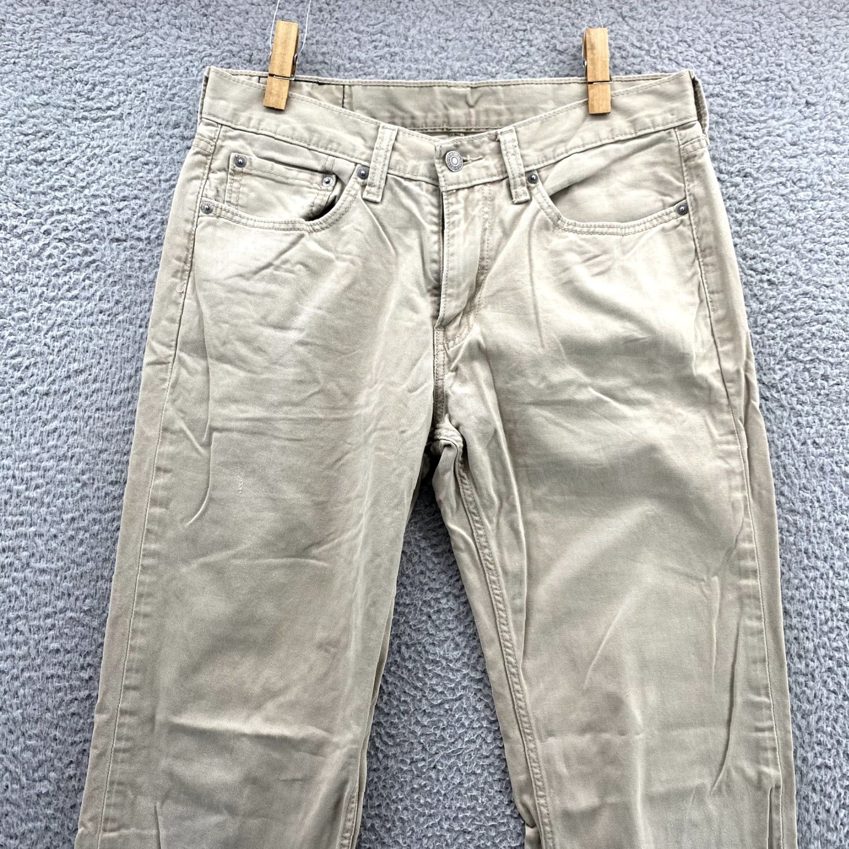 Levi's Levi's 514 Jeans Men 32X32 Beige Khaki Straight 90s Classic Academia Streetwear Denim Pants Size US 32 / EU 48 - 3 Thumbnail
