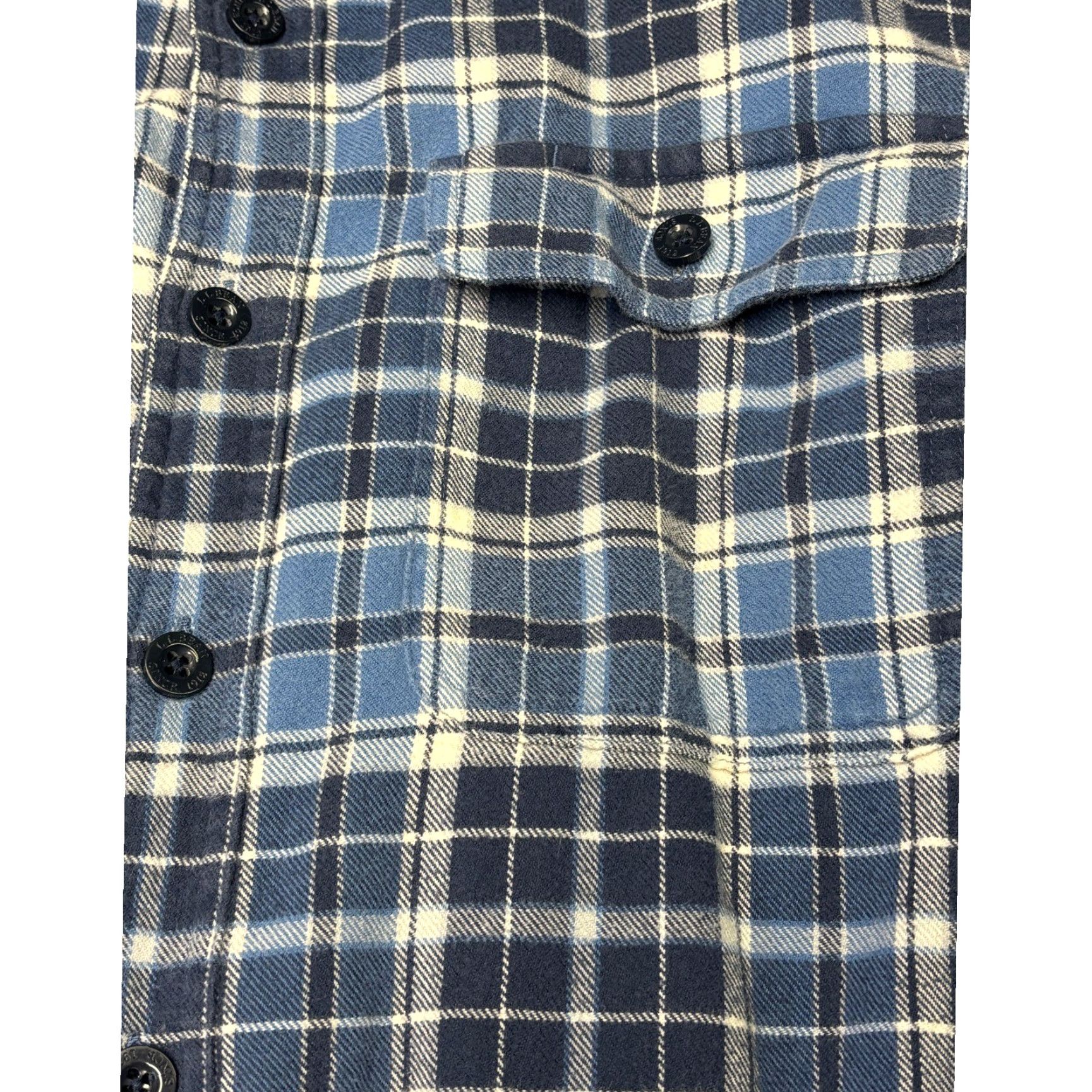 Vintage LL Bean Fleece Lined Flannel Shirt Mens Large Blue Plaid Traditional Fit Size US L / EU 52-54 / 3 - 2 Thumbnail
