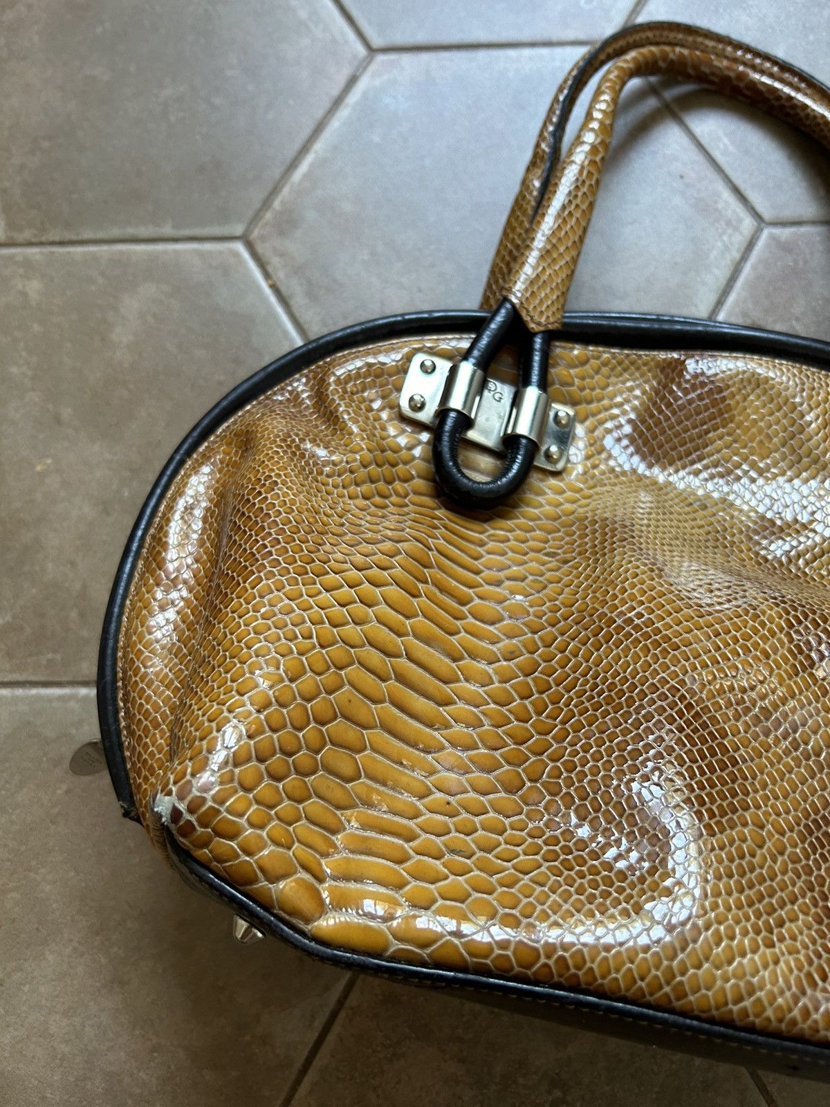 Japanese Brand VINTAGE AVANT-GARDE BAG LEATHER PYTHON ALIGATOR Size ONE SIZE - 3 Thumbnail