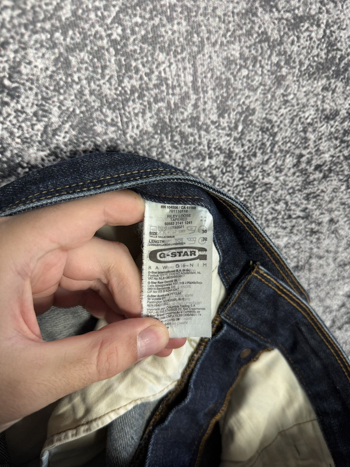 G-Star G-Star RAW 3D Denim Riley Loose Tapered Distressed Jeans Size US 30 / EU 46 - 10 Thumbnail