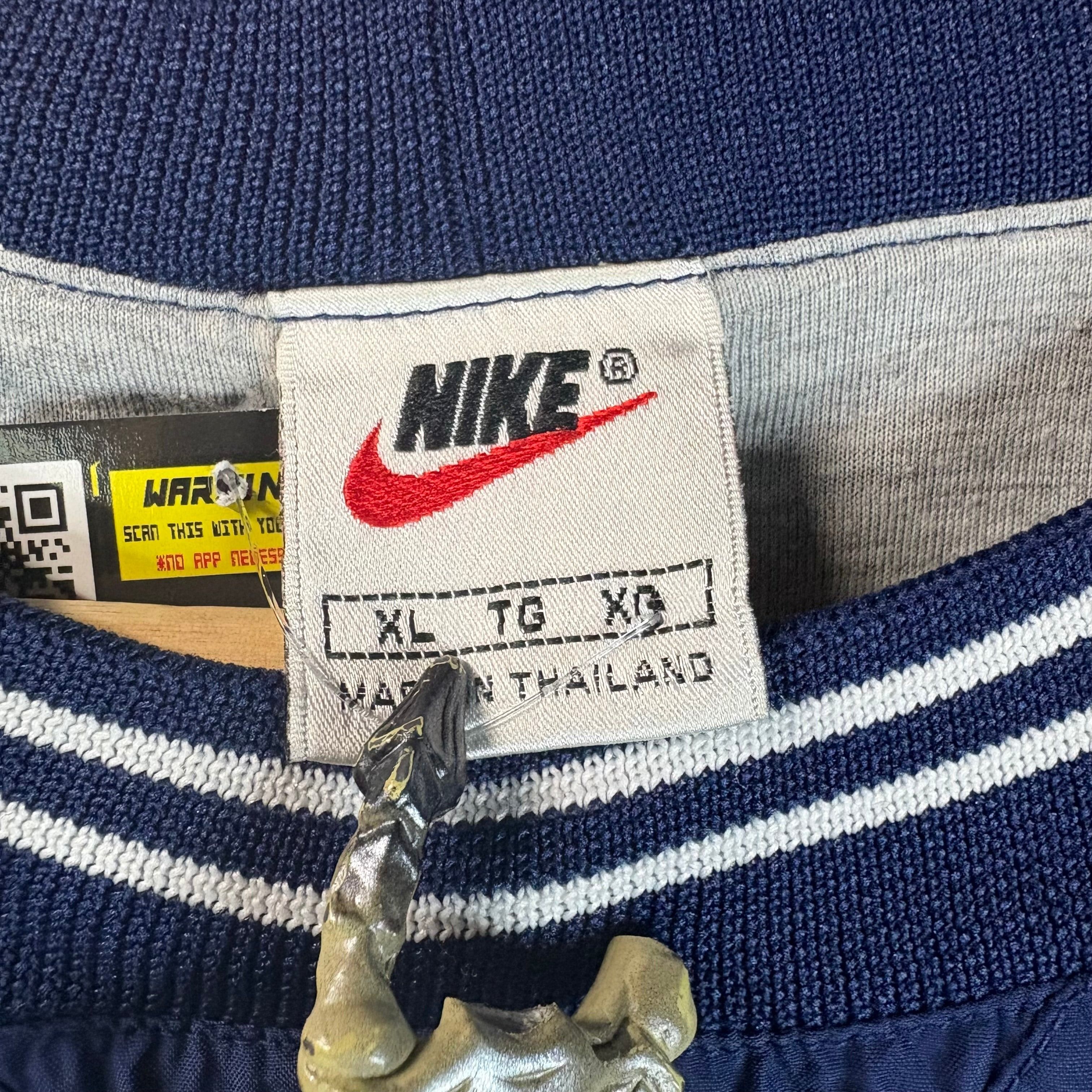 Nike Vintage 90s Nike Center Swoosh Blue Windbreaker Jacket Size US XL / EU 56 / 4 - 3 Thumbnail