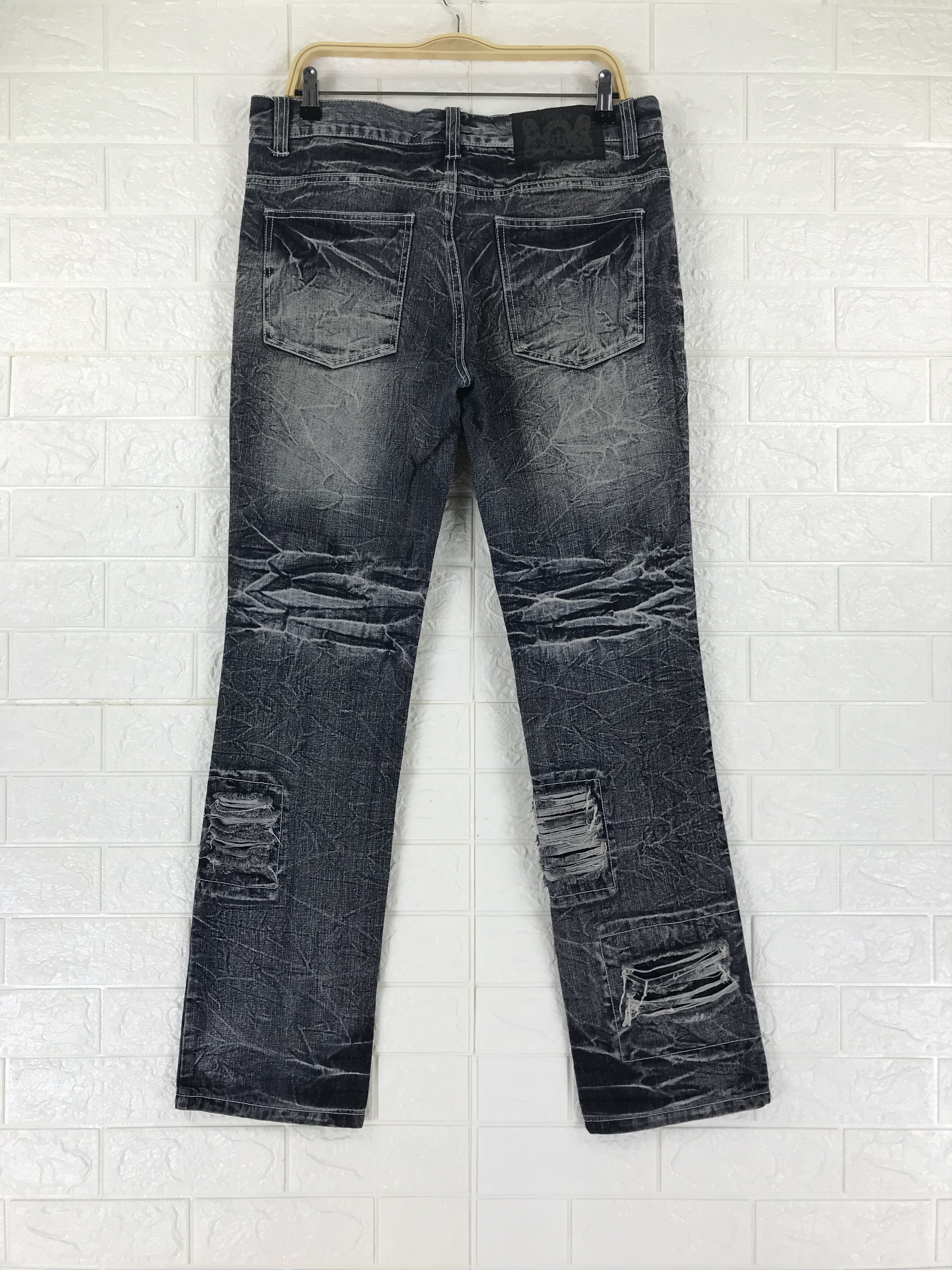 LOWBOX Lowbox Japan Claw Mark Distressed Faded Black Jeans Size US 34 / EU 50 - 5 Thumbnail
