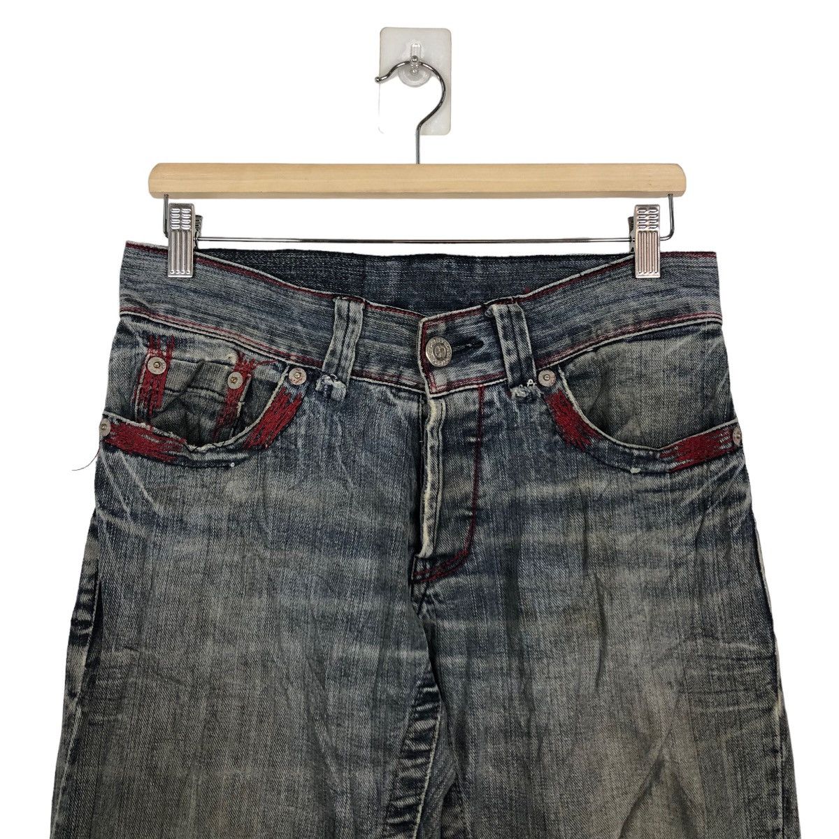 Japanese Brand RARE VINTAGE DISTRESSED DENIM JEANS 29125=HOMME ISSEYMIYAKE Size US 30 / EU 46 - 3 Thumbnail