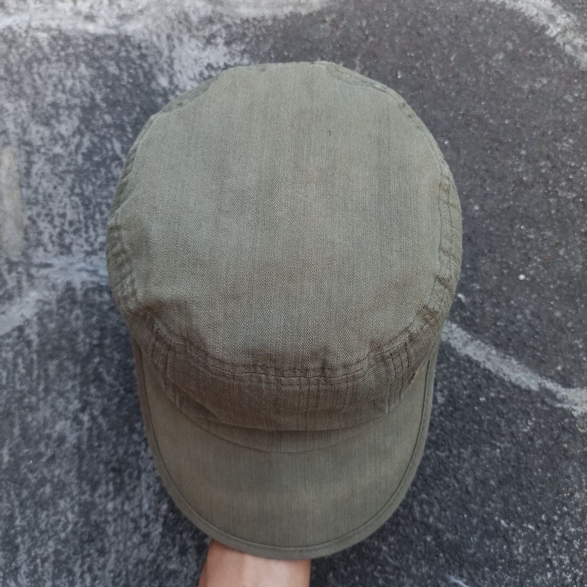 Hunter × Montbell Army montbell cadet hat with leather path and adjust Size ONE SIZE - 10 Thumbnail