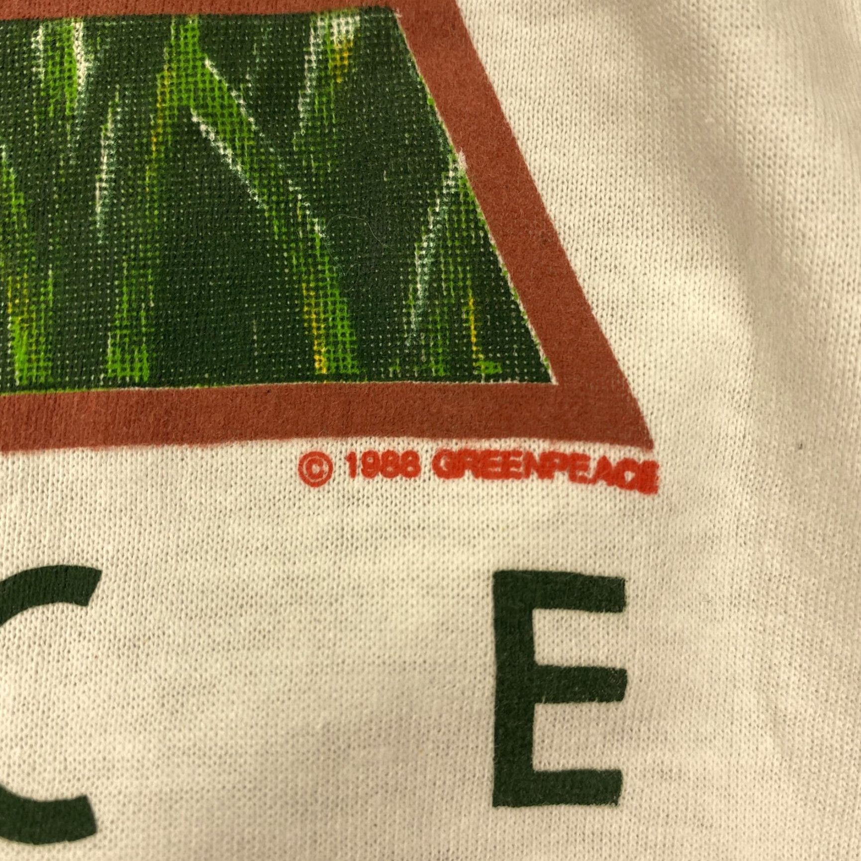 Vintage VINTAGE Greenpeace T-Shirt Mens 3XL White Graphic Giraffe Eco 80s Made in USA Size US XXL / EU 58 / 5 - 3 Thumbnail