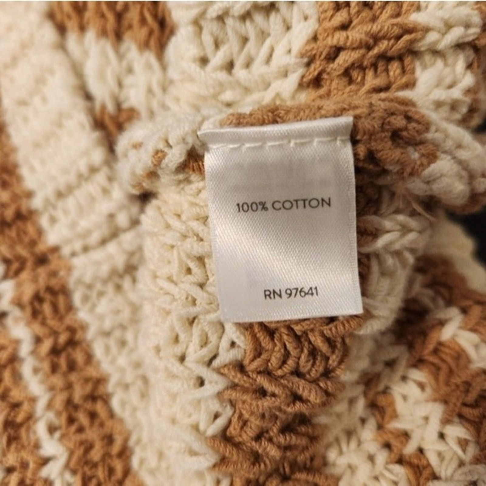 J. Jill J. Jill Chunky Knit Neutral Stripe Sweater Small 100% cotton Size S / US 4 / IT 40 - 9 Thumbnail