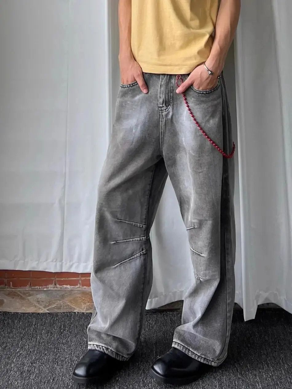 Japanese Brand Retro loose casual high street jeans Size US 30 / EU 46 - 3 Thumbnail