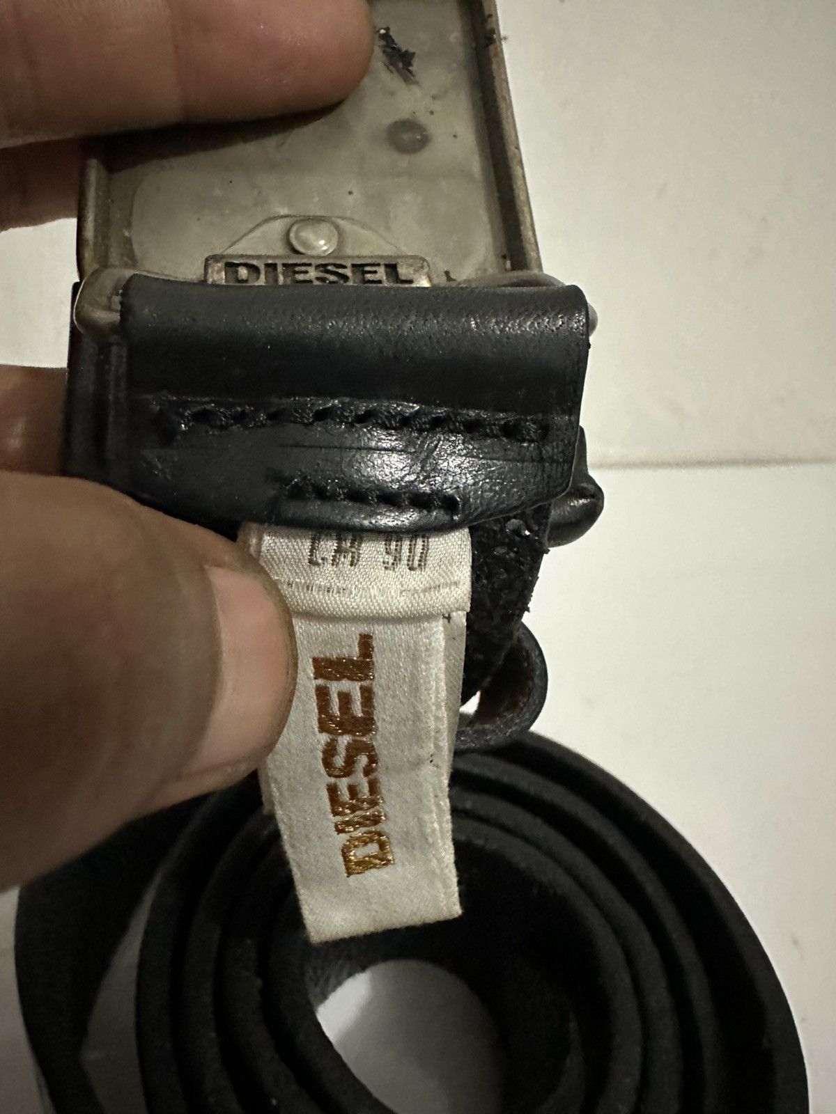 Diesel × Genuine Leather Diesel Leather Belt Size ONE SIZE - 3 Thumbnail