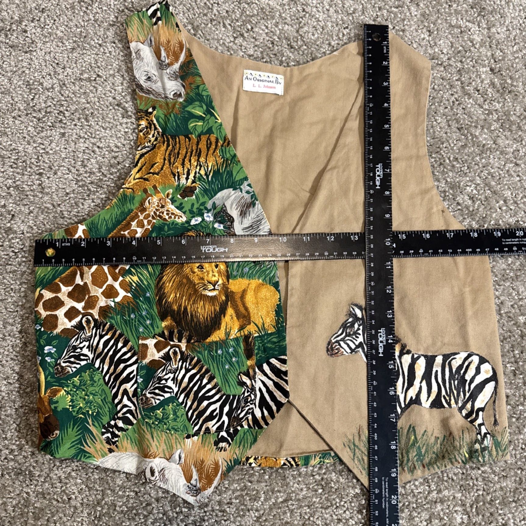 Vintage VINTAGE 1980s African Safari Animals Zoo Nature LL Johnson T-Shirt Men Small Beige Shirt Mens Size US S / EU 44-46 / 1 - 7 Thumbnail