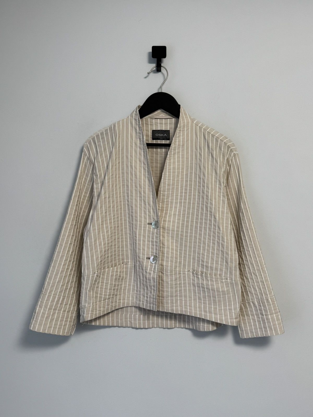 OSKA Oska Rare Oversized Striped Button Pocket Blazer Jacket Sz 1 Size M / US 6-8 / IT 42-44 - 1 Thumbnail