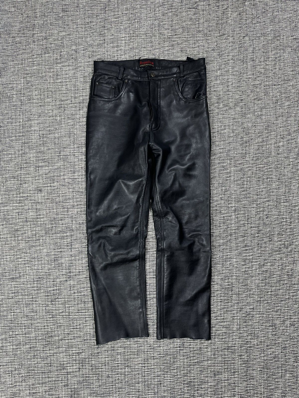 Genuine Leather ➕ Vintage genuine leather racing moto pants avant garde Size US 32 / EU 48 - 1 Thumbnail