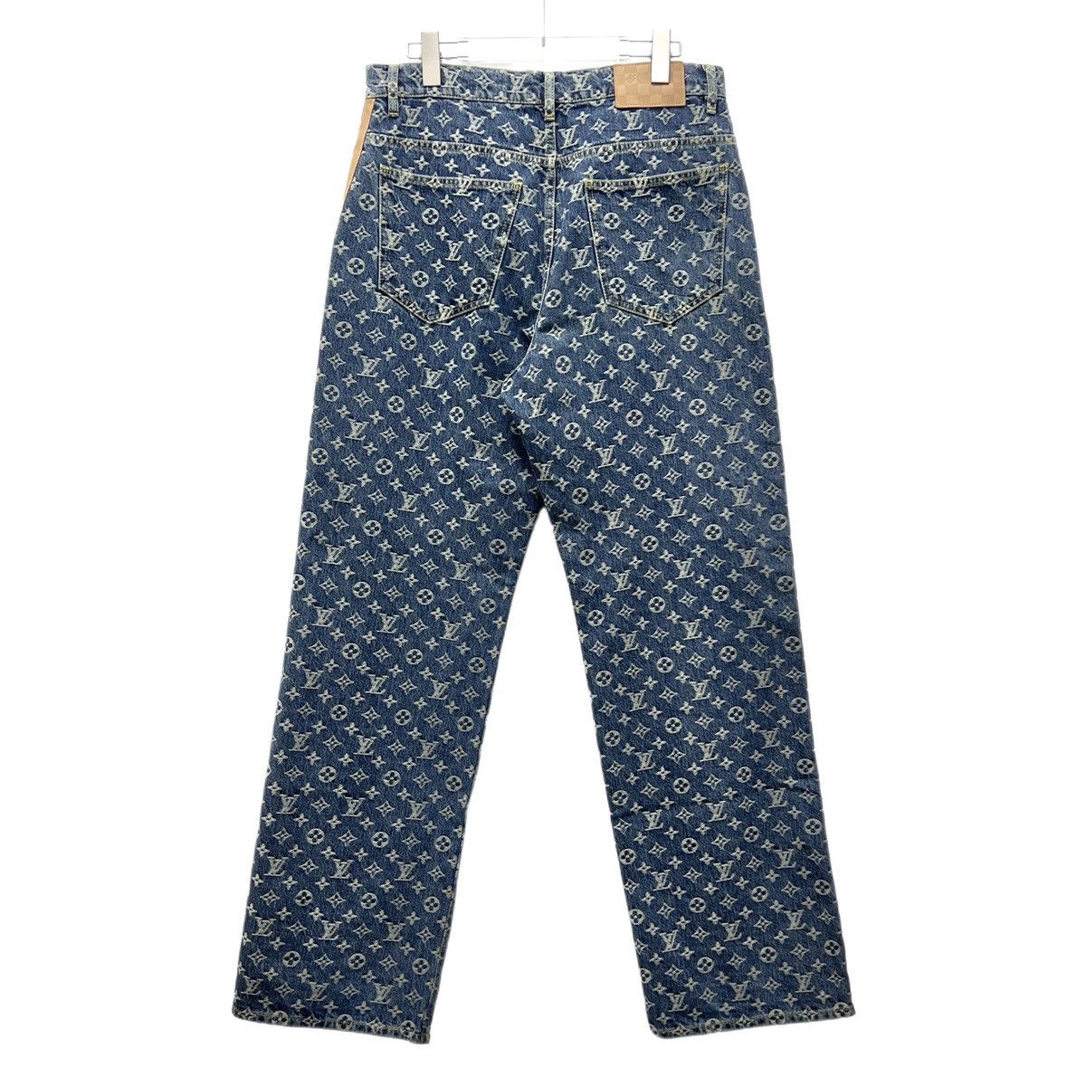 Louis Vuitton Louis Vuitton 25 Blue Monogram All-over Print Jeans K26WX Size US 31 - 2 Thumbnail