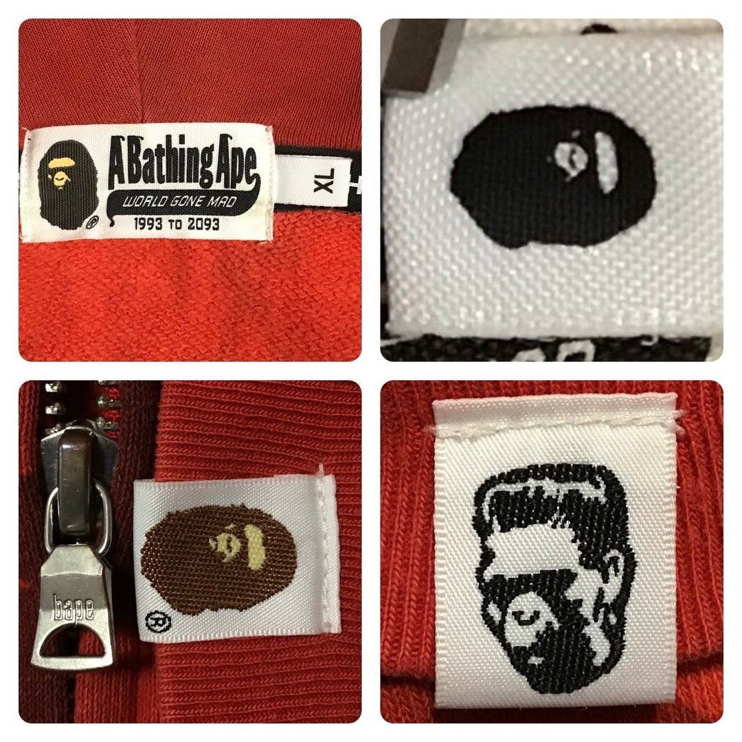 Bape BAPE Red Camo Double Shark Full Zip Hoodie a bathing ape Size US XL / EU 56 / 4 - 7 Thumbnail