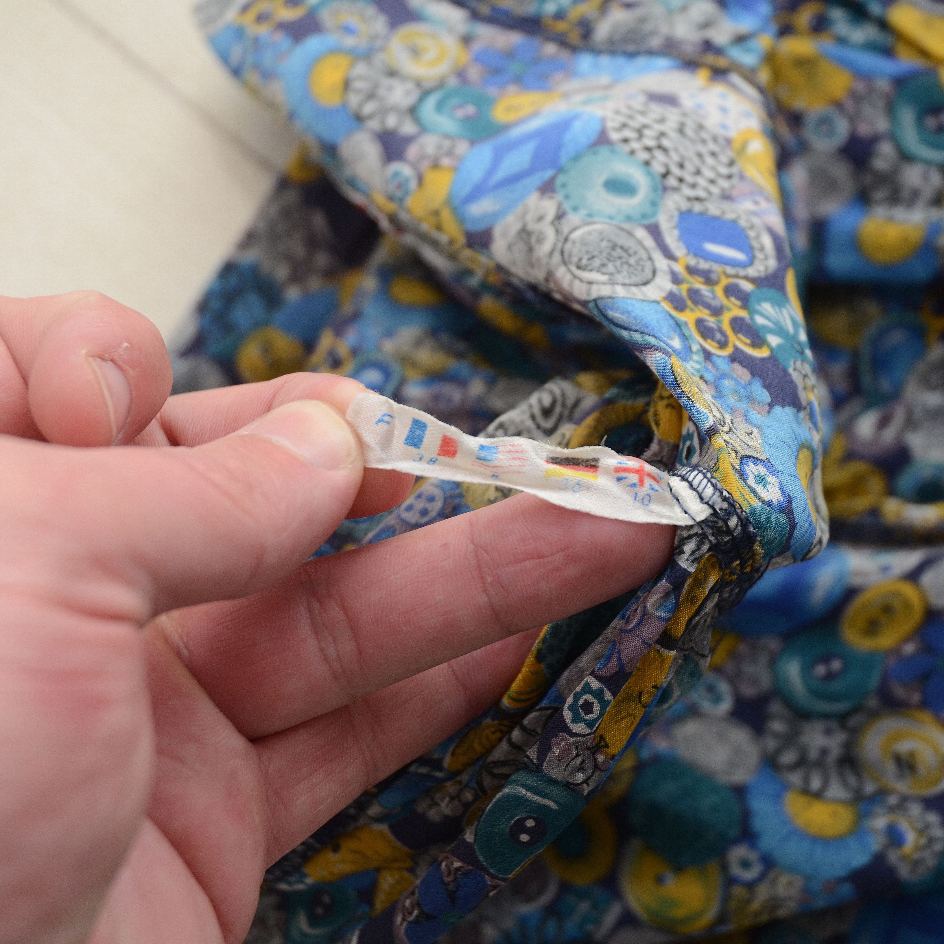 Designer × Vintage Vintage Devernois Paris Silk Dress Made in France US8 Floral Size M / US 6-8 / IT 42-44 - 16 Thumbnail