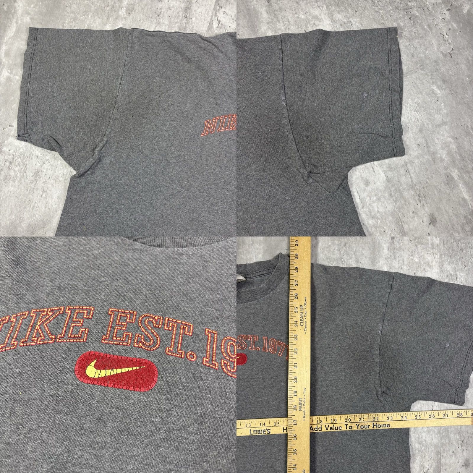 Nike VINTAGE Nike Logo Print Gray T Shirt Mens XL 90s Retro Graphic Print Short Sleeve Crew Neck Cotton Size US XL / EU 56 / 4 - 8 Thumbnail