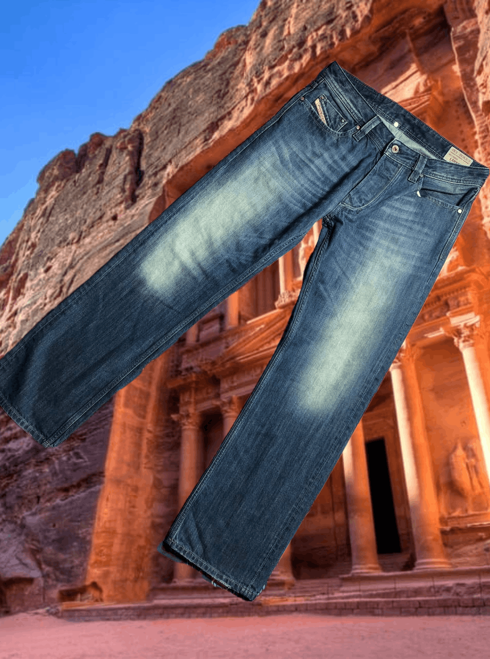 Diesel jeans blue vintage Y2K DIESEL LARKEE WASH 008XR Size US 30 / EU 46 - 1 Thumbnail