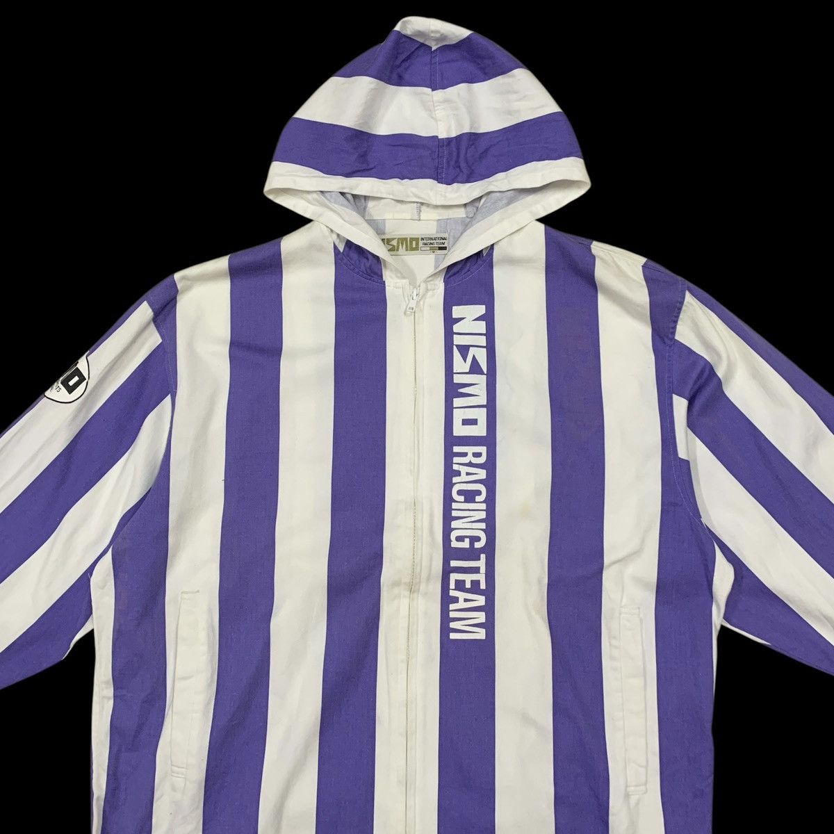 Japanese Brand Vtg NISMO International Racing Team Striped Hoodie Size US M / EU 48-50 / 2 - 2 Thumbnail