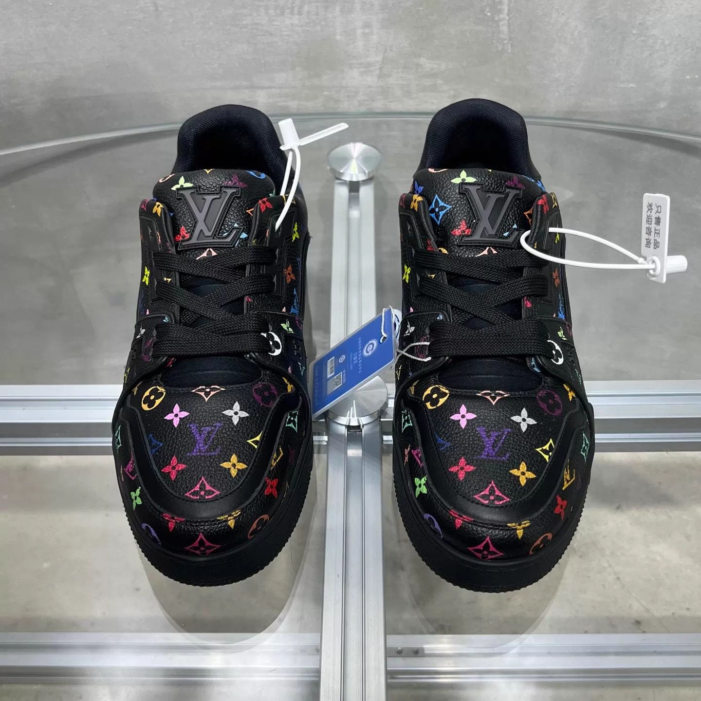 Louis Vuitton LV Trainer Takashi Murakami Black UK4/38 Size US 7.5 / IT 37.5 - 1 Thumbnail