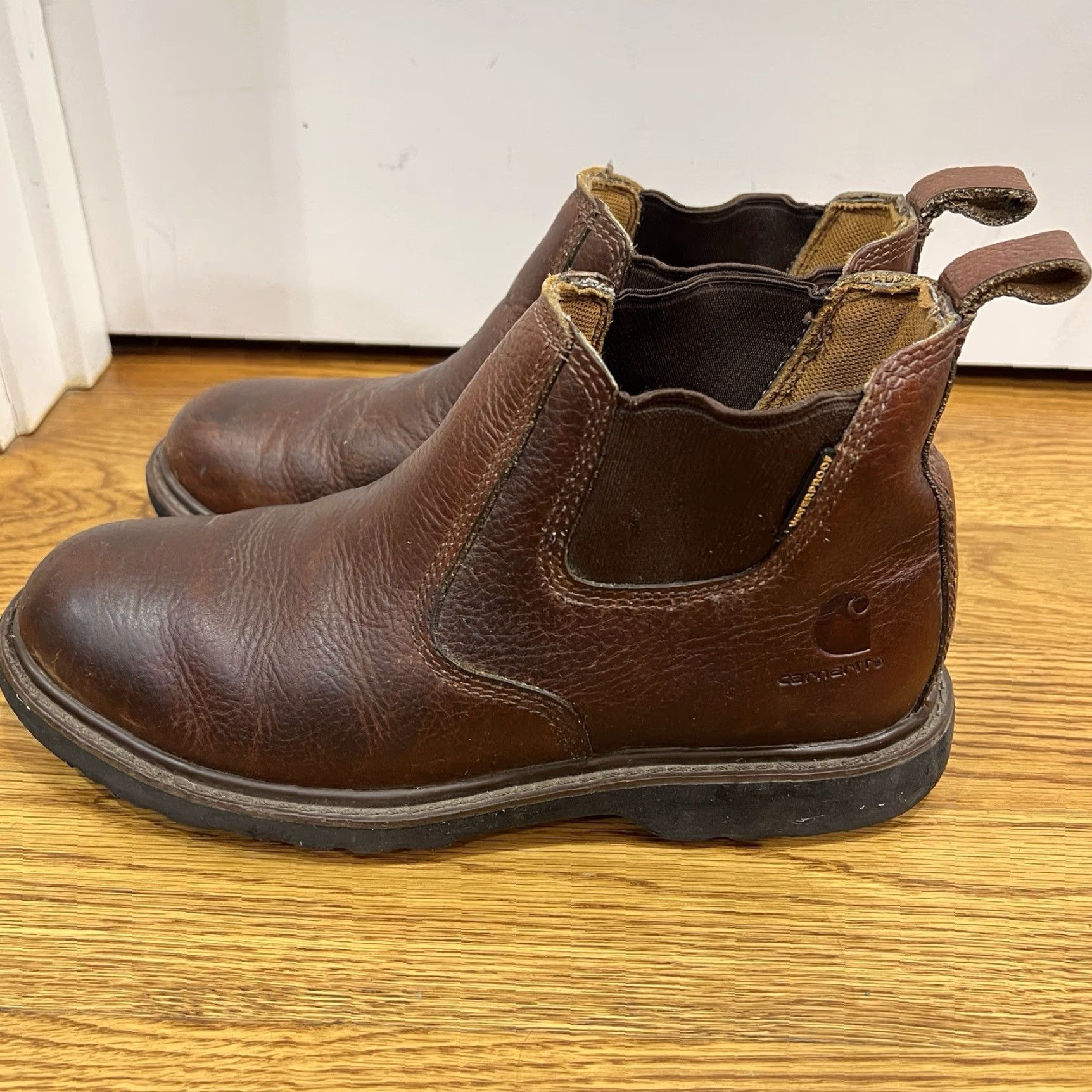 Carhartt Carhartt Boots Men’s 8.5 M Brown Waterproof Romeo Work Slip On CMS4100 Soft Toe - Work Boots, Men, Brown, Waterproof, Slip-On, Leather Upper, 8.5 M Size US 8.5 / EU 41-42 - 5 Thumbnail