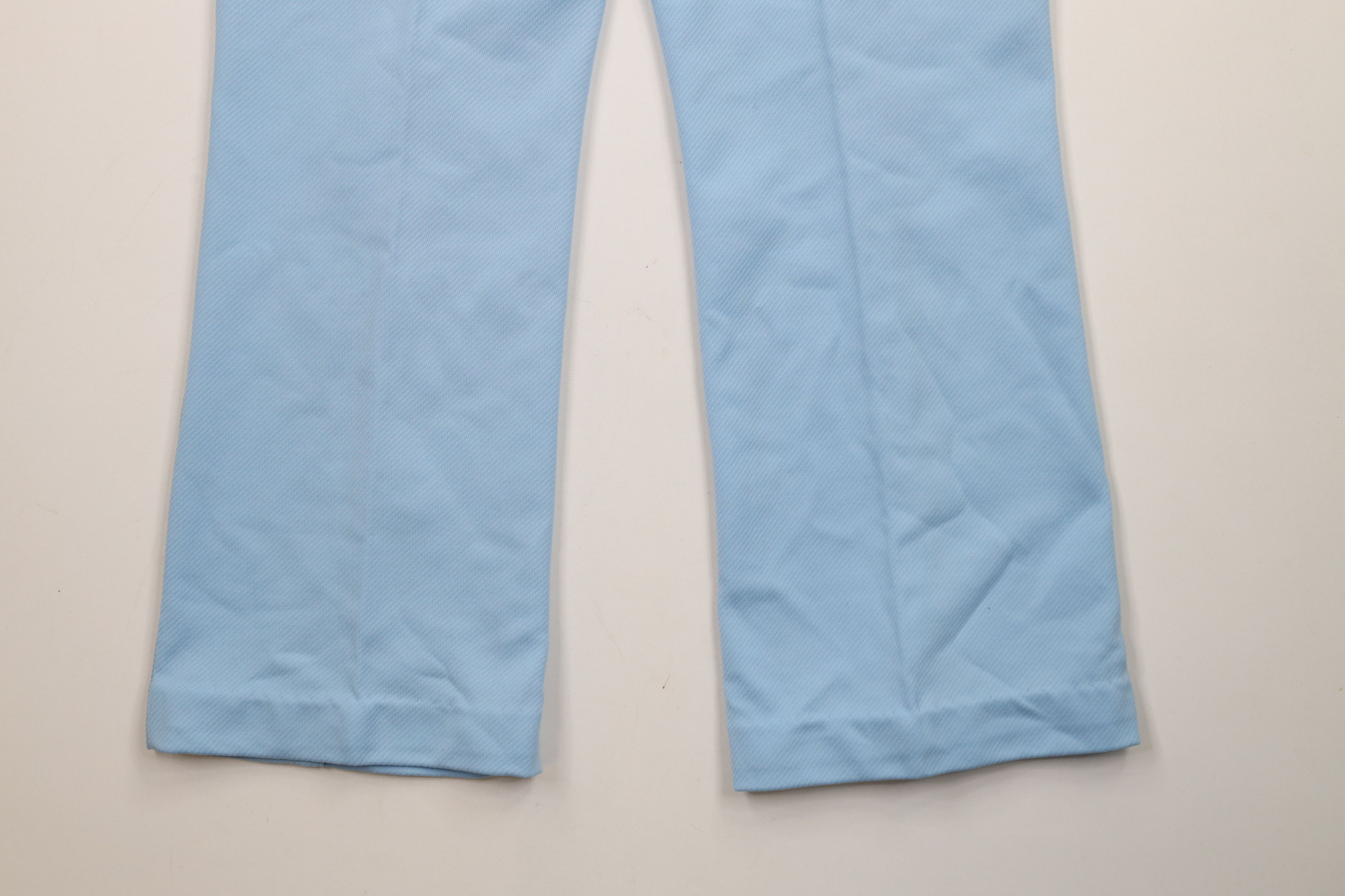 Vintage Vintage 60s 70s Streetwear Bell Bottoms Pants Carolina Blue Size 38" / US 16 / IT 52 - 10 Thumbnail