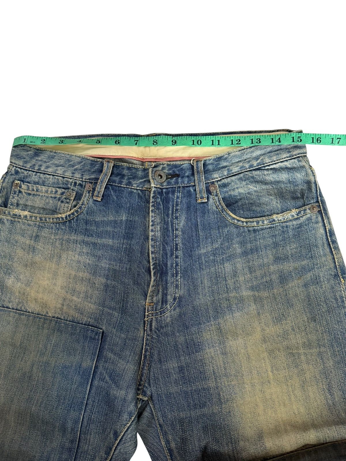 Global Work Vintage Japan Global Work Patchwork Fade Jeans Pants Denim Size US 30 / EU 46 - 9 Thumbnail