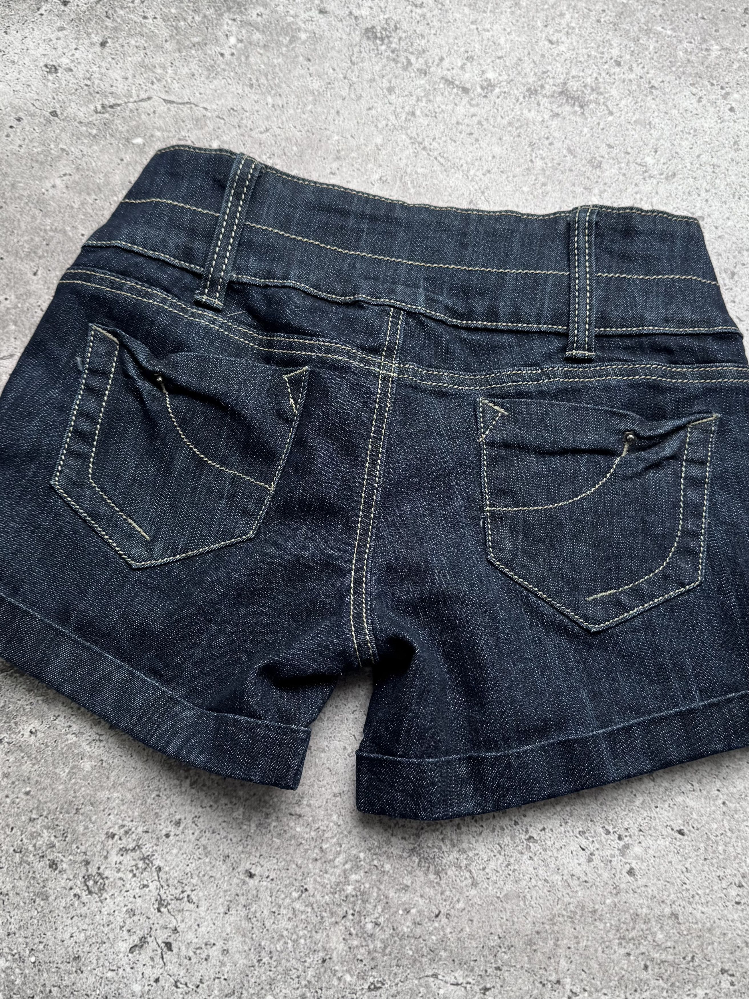 Vintage Vintage Dark Shorts Low Rise Rolled Hem Casual Jean Shorts Size 25" / US 0 / IT 36 - 6 Thumbnail