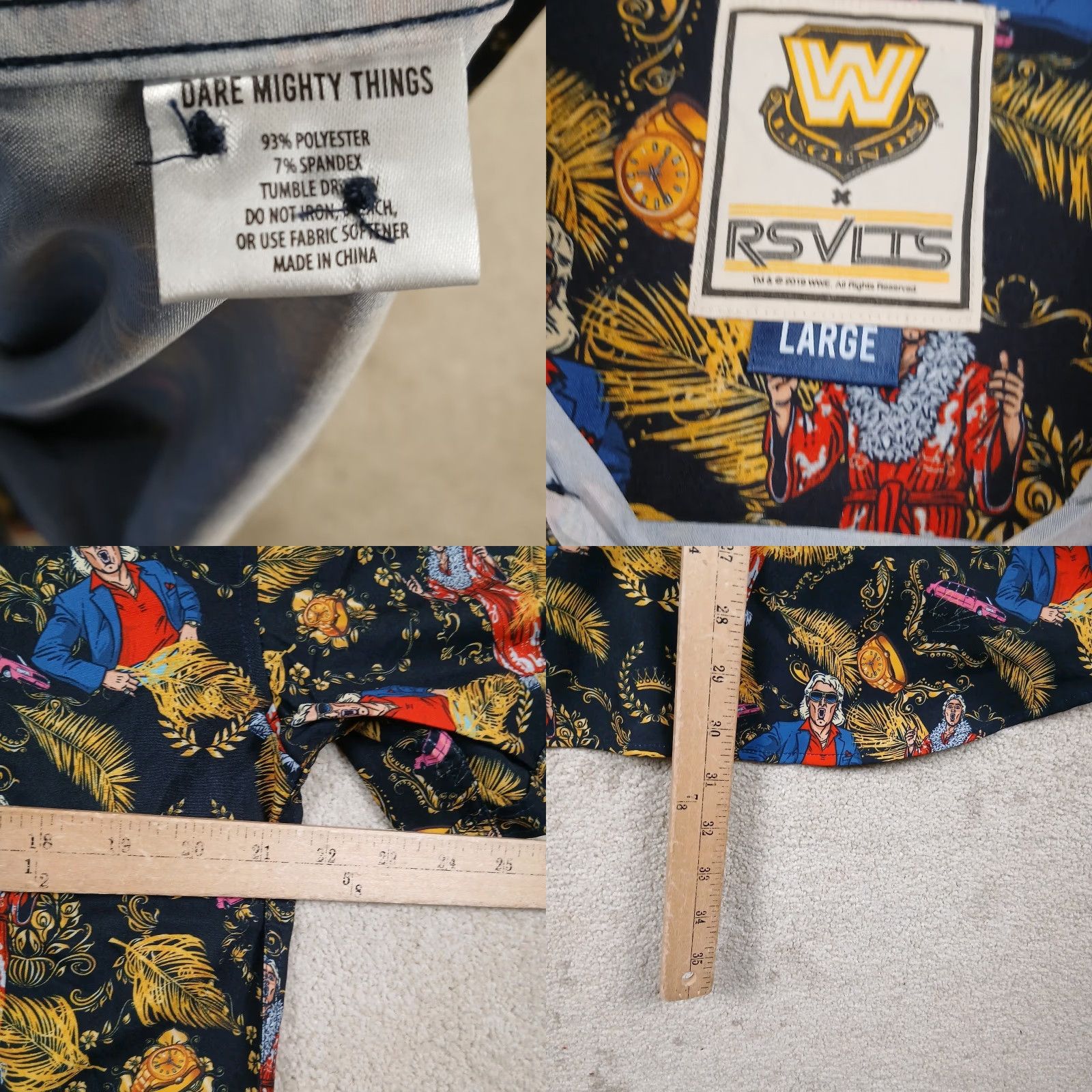 Vintage RSVLTS Shirt Men Large Black Wrestling Legends Rick Flair The Roosevelts New Size US L / EU 52-54 / 3 - 8 Thumbnail