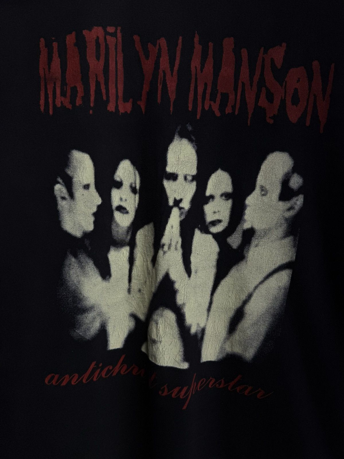 Vintage Vintage 90’s Marilyn Manson Band T-Shirt Rare Adult Large Size US L / EU 52-54 / 3 - 2 Thumbnail