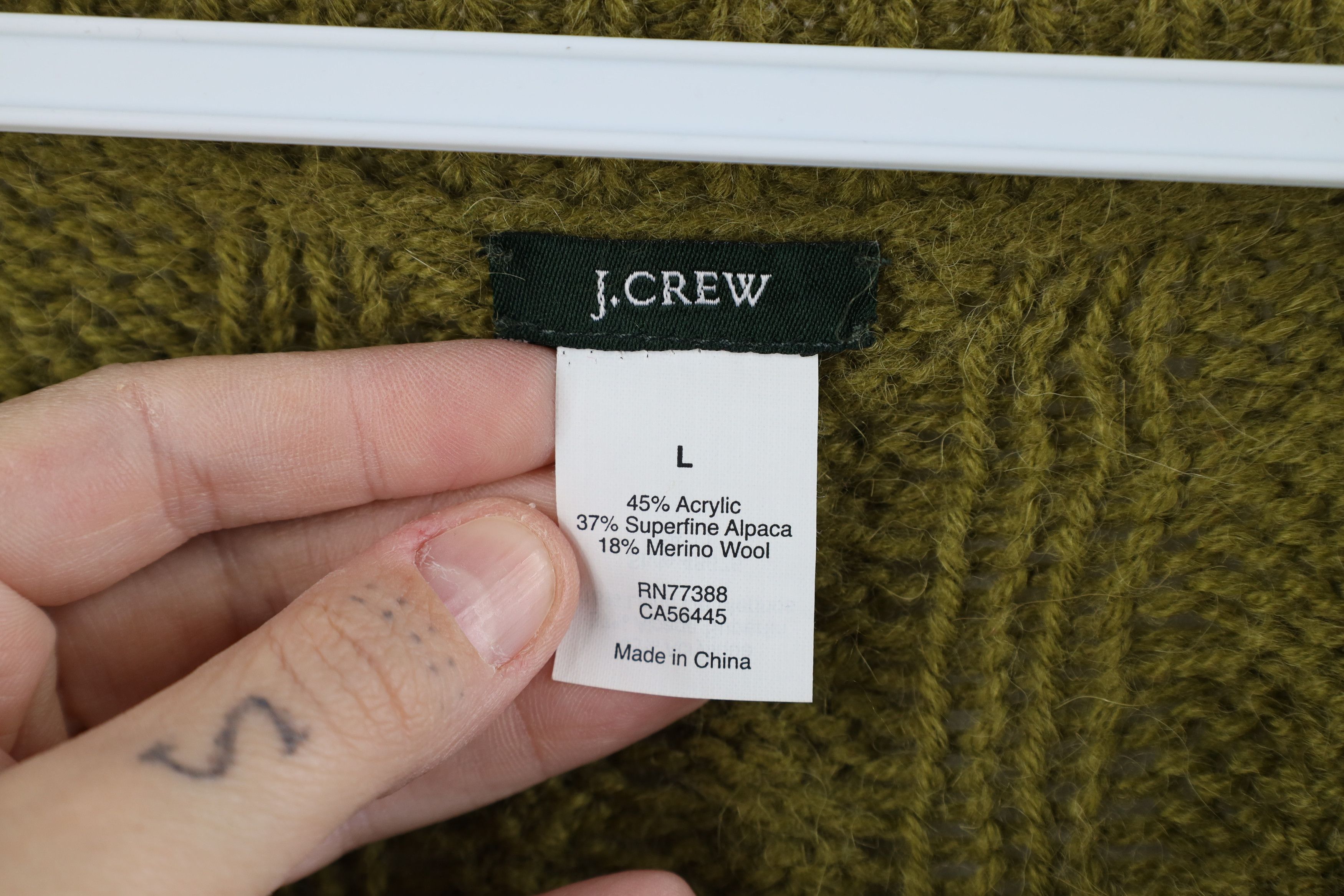 J.Crew × Vintage Vintage J Crew Blend Chunky Cable Knit Fisherman Sweater Size L / US 10 / IT 46 - 4 Thumbnail