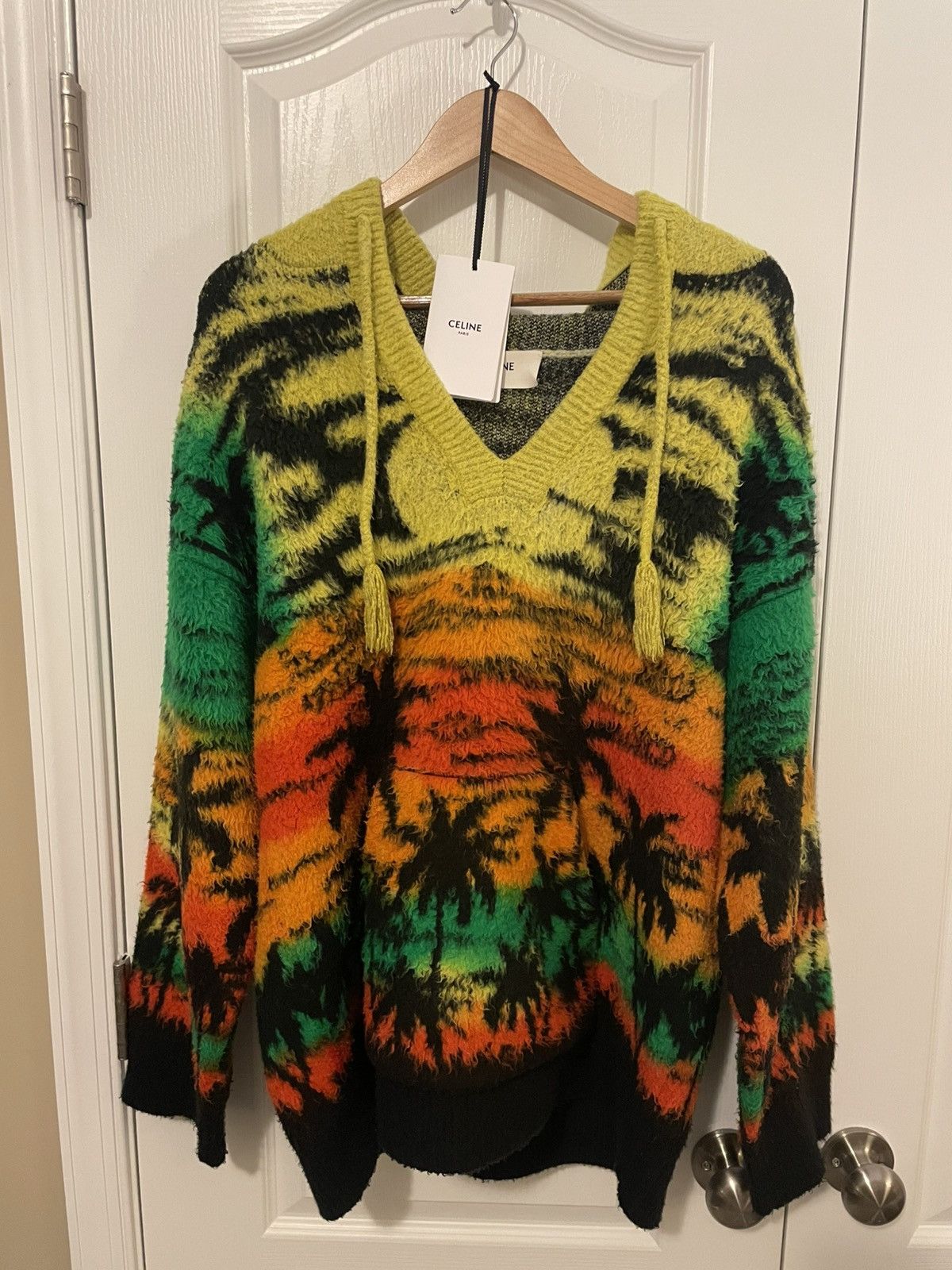 Celine Sunset Brushed Knit Hoodie Size US XS / EU 42 / 0 - 1 Thumbnail