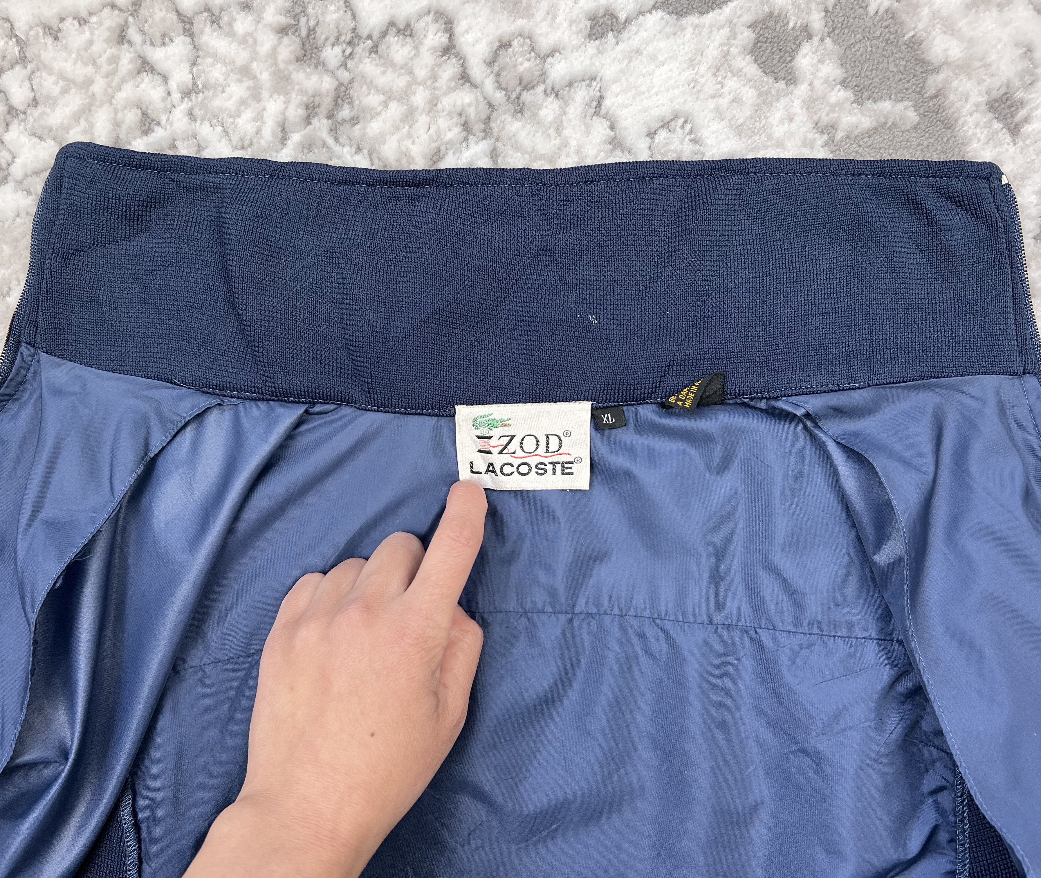 Lacoste Vintage IZOD Lacoste Windbreaker Bomber Jacket XL Blue Croco Size US XL / EU 56 / 4 - 13 Thumbnail
