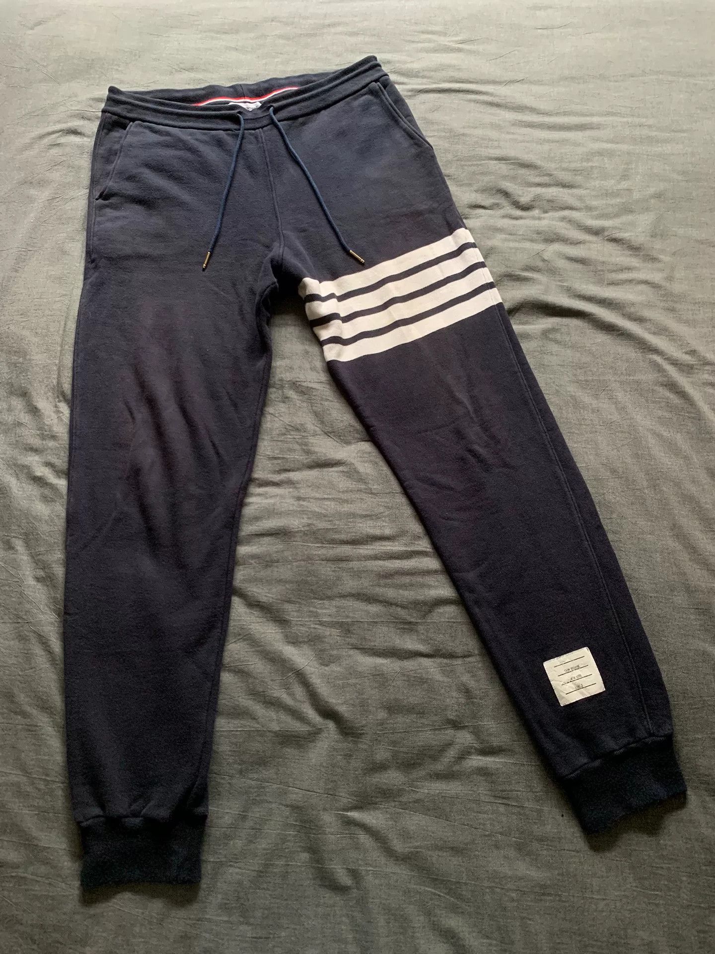 Thom Browne Thom Browne TB 4-Stripe Track Pants Size US 31 - 1 Thumbnail
