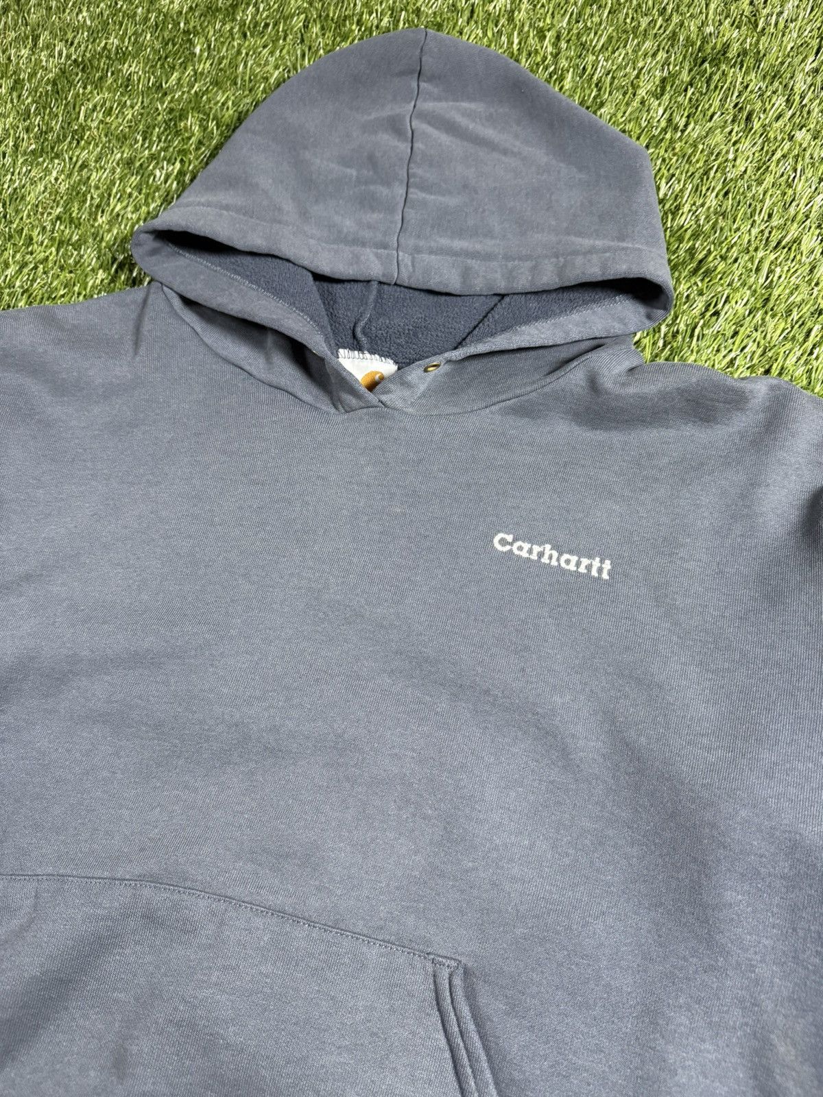 Carhartt Vintage 90s Faded Boxy Carhartt Essential Hoodie Sweatshirt Size US XL / EU 56 / 4 - 2 Thumbnail