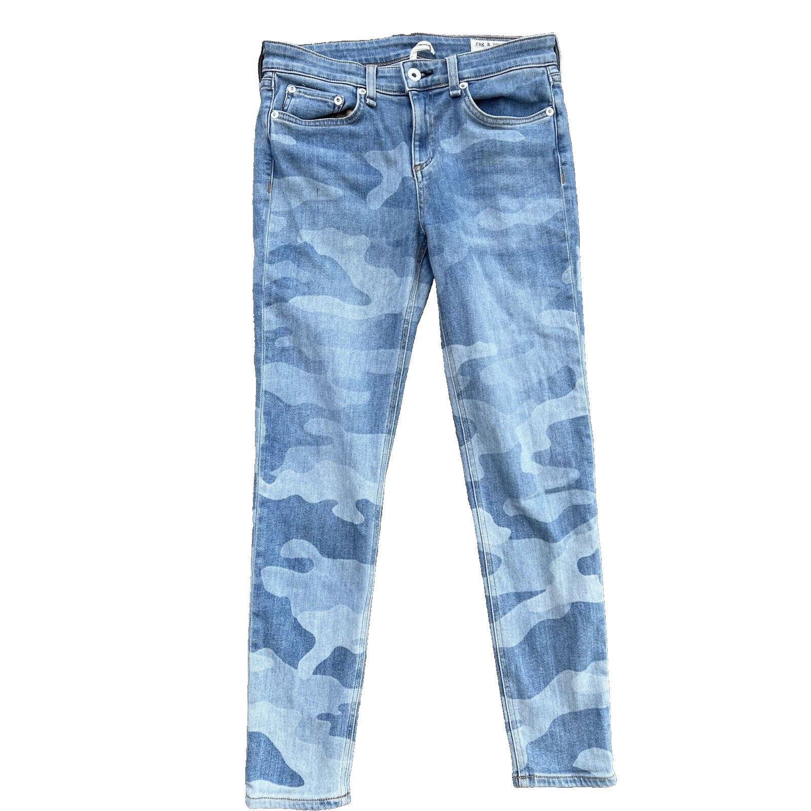 Rag & Bone Rag & Bone Cate Faded Camo Ankle Skiny Jeans size 26 A000323 Size 26" / US 2 / IT 38 - 1 Thumbnail