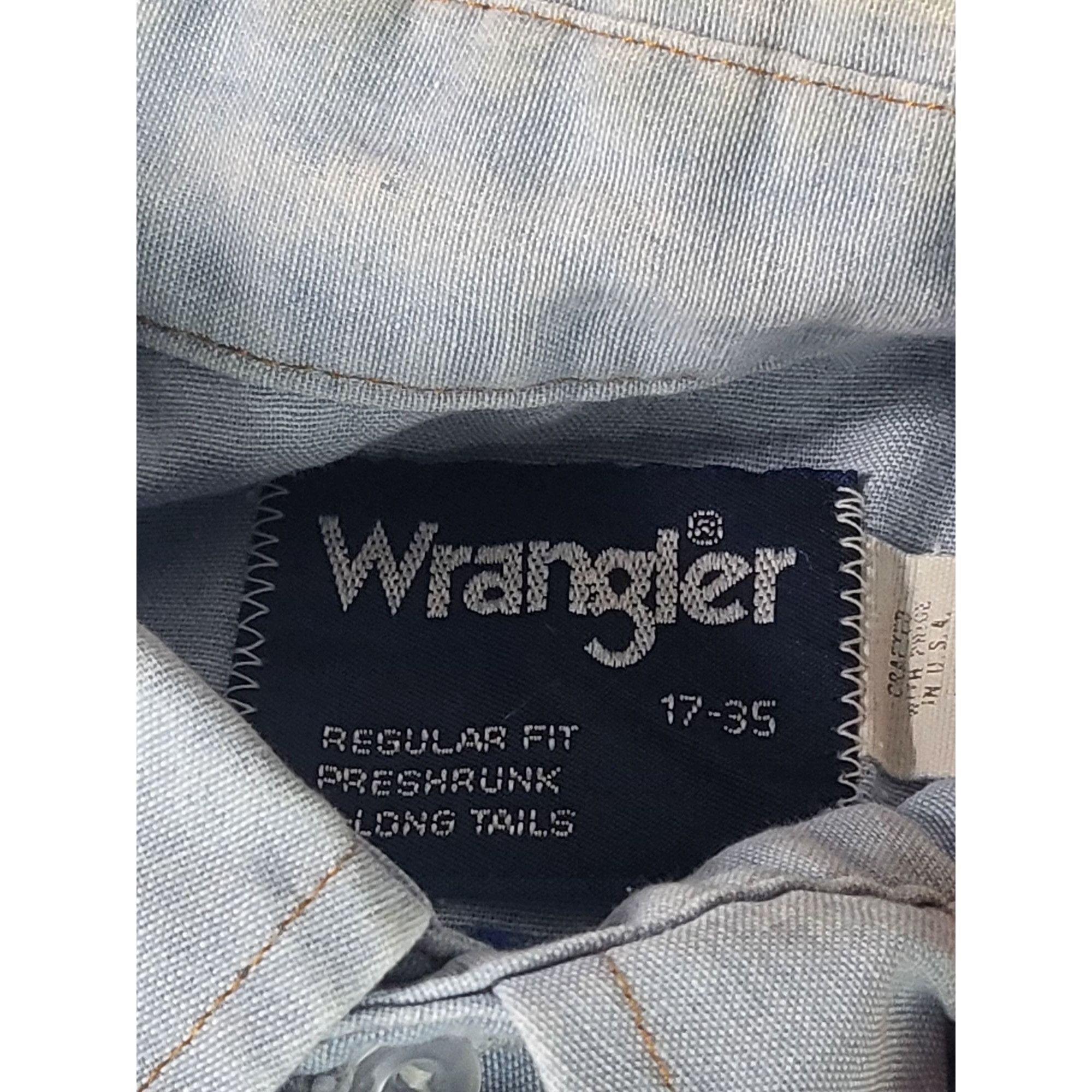 Wrangler Wrangler Pearl Snap Button Up Shirt Men Sz L 17-35 Cowboy We Size US L / EU 52-54 / 3 - 6 Thumbnail