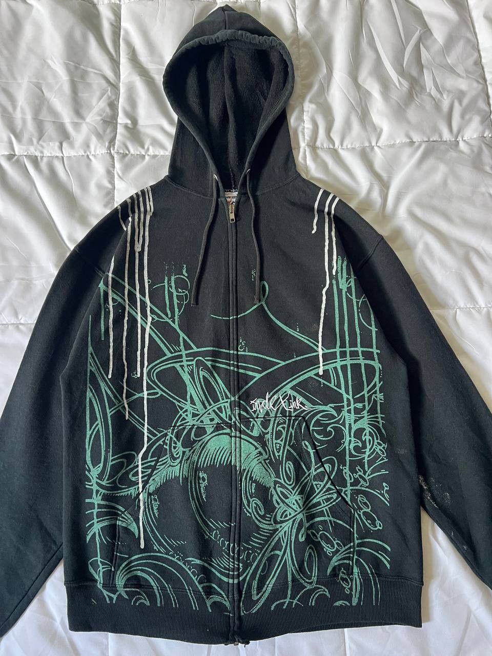 Japanese Brand Vintage Graffiti Zip Up Hoodie Balenciaga Style Size US M / EU 48-50 / 2 - 2 Thumbnail