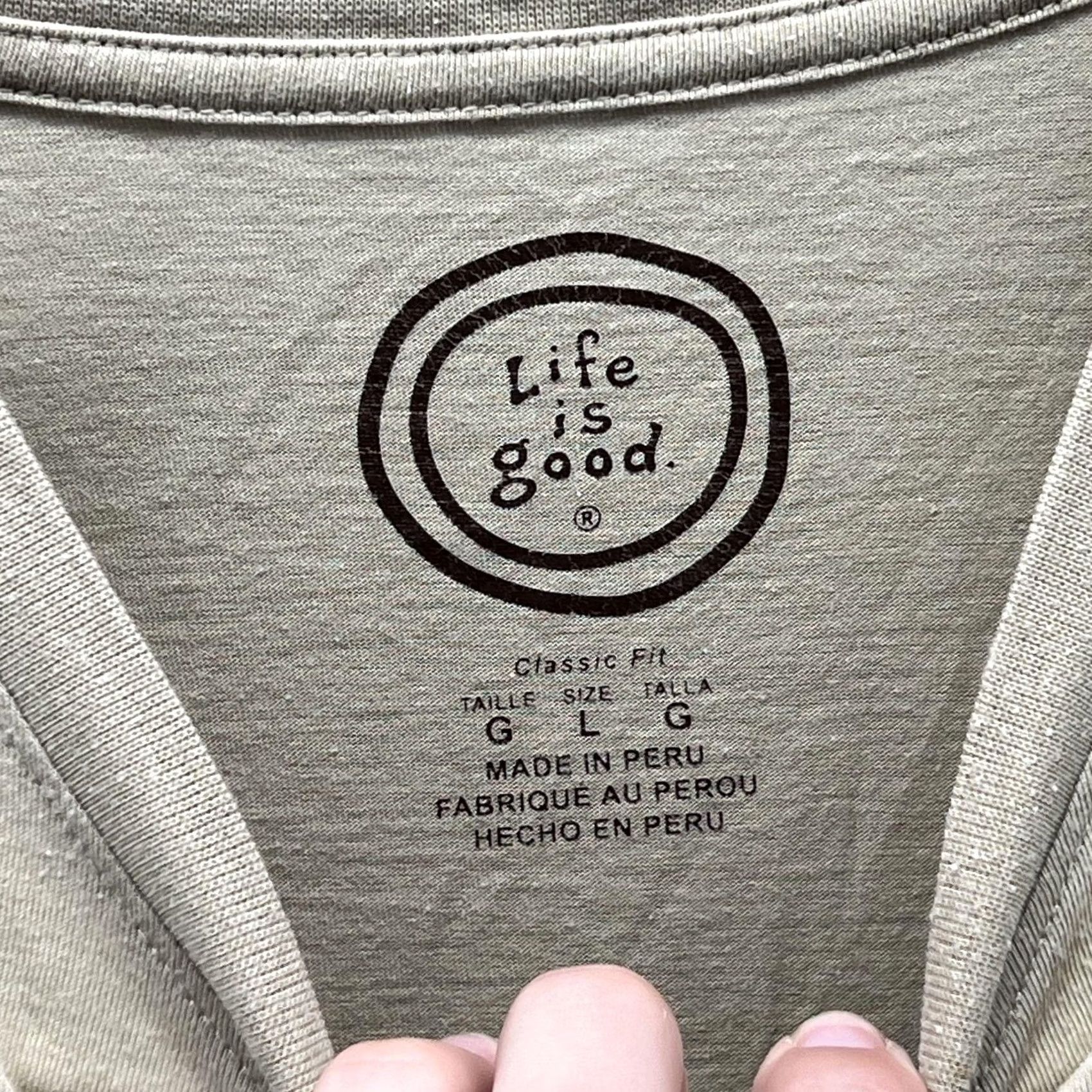 Life is Good Life is Good Outdoors Shirt Mens Large Beige Graphic Tee Hiking Camping Nature Shirt Size US L / EU 52-54 / 3 - 2 Thumbnail
