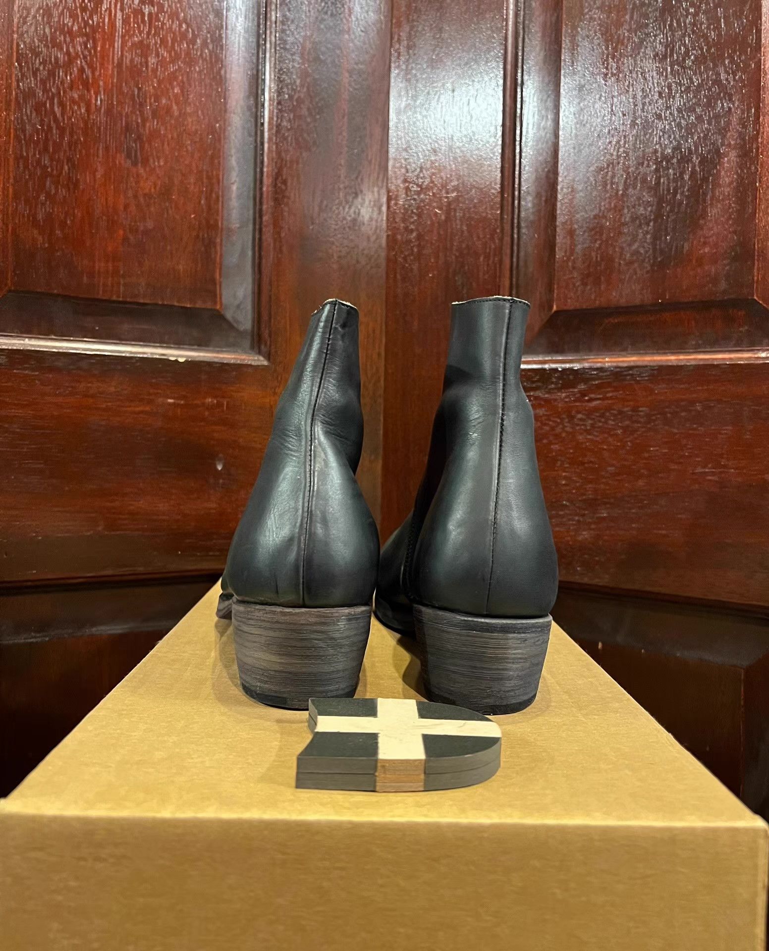 Ma+ m.a+ Women's Black One‑Piece Side‑Zip Short Boots Ｑ25 Size US 5 / IT 35 - 2 Thumbnail