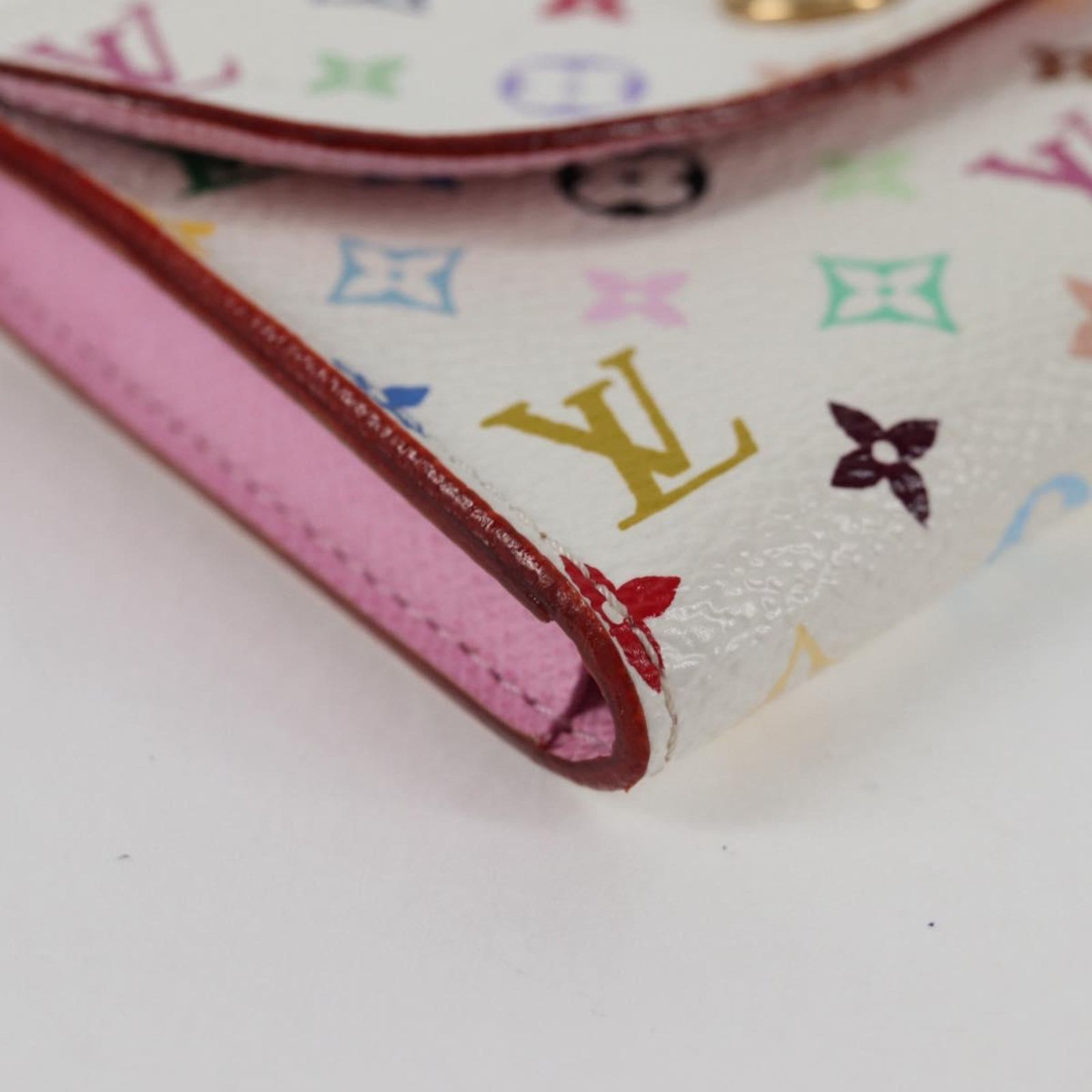 Louis Vuitton White Leather Enveloppe Carte De Visite
