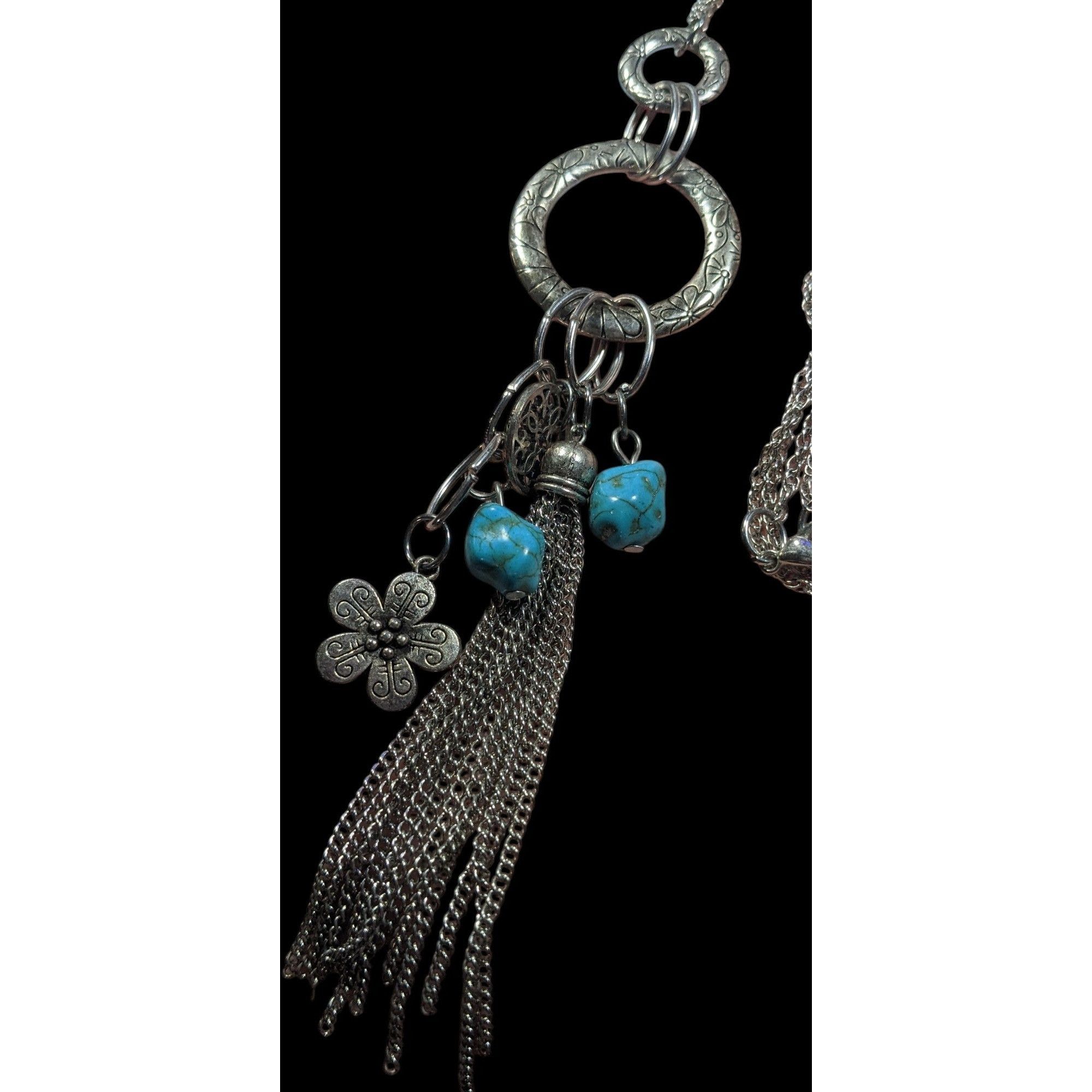 Other Bohemian Floral Tassel Cluster Charm Pendant Necklace Size ONE SIZE - 6 Thumbnail