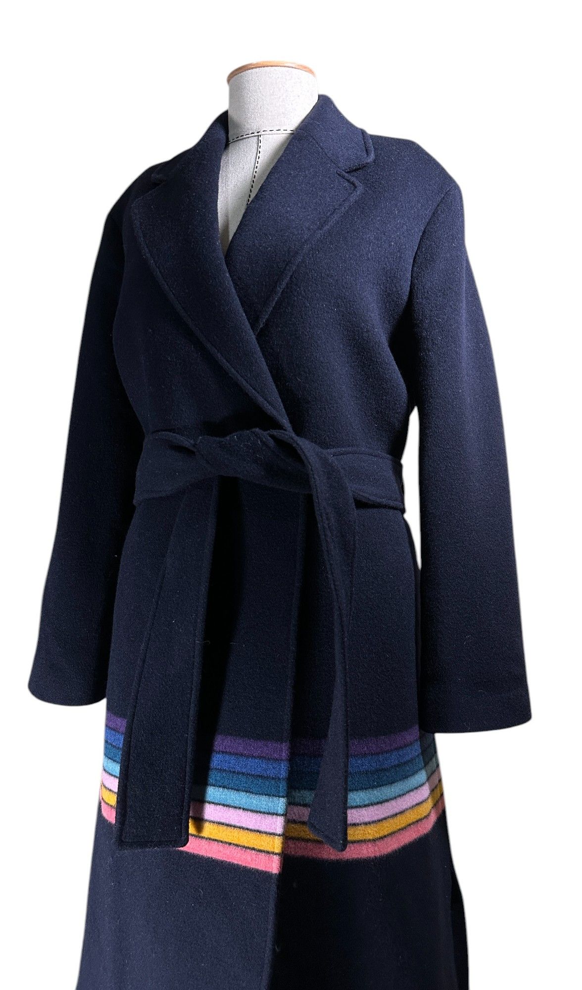 Paul Smith Navy Blue Coat Striped Colors Size M / US 6-8 / IT 42-44 - 2 Thumbnail