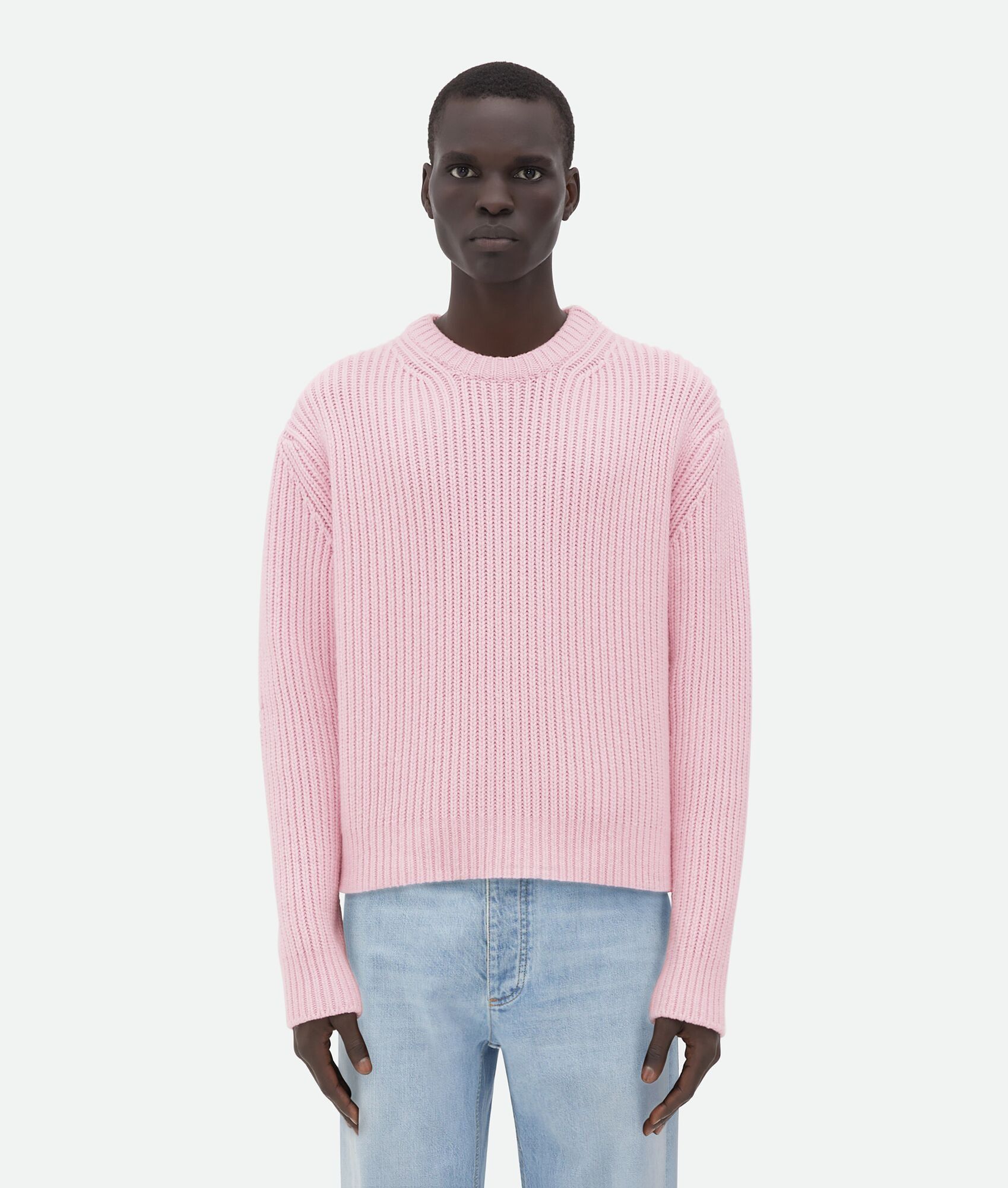 Bottega Veneta o1bcso1str0225 Heavy Wool And Cashmere Sweater in Light Pink Size US XS / EU 42 / 0 - 1 Thumbnail